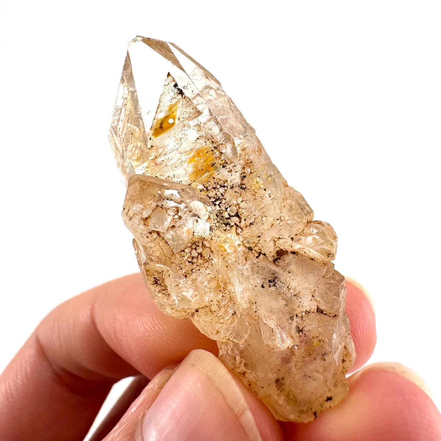 Firefly Petroleum Quartz | UV reactive crystal, fluorescent mineral from Madagascar