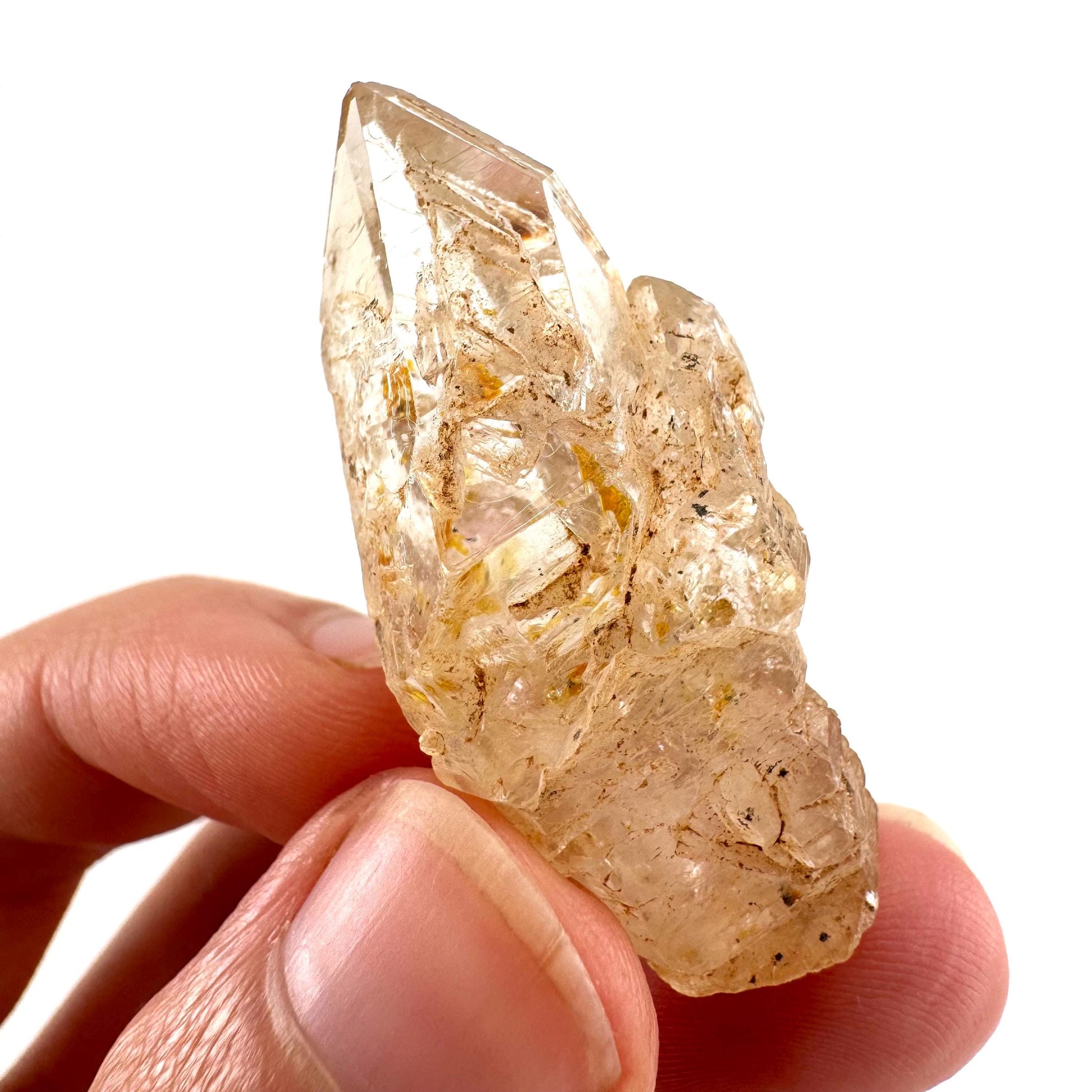 Firefly Petroleum Quartz | UV reactive crystal, fluorescent mineral from Madagascar
