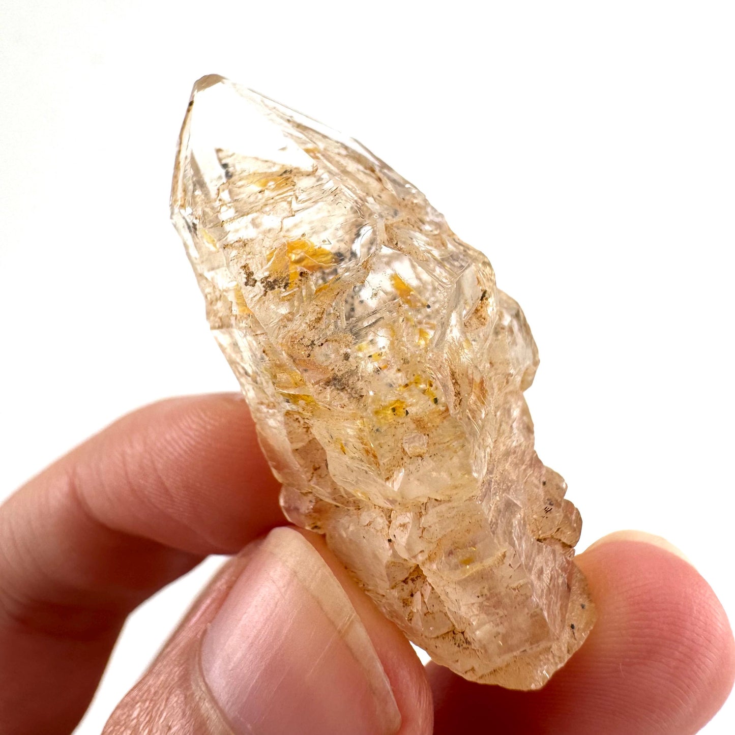 Firefly Petroleum Quartz | UV reactive crystal, fluorescent mineral from Madagascar