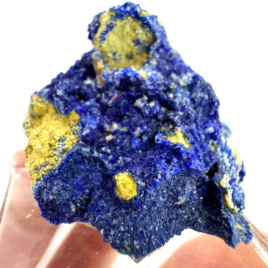 Azurite | natural blue crystal cluster, raw mineral specimen from Morocco