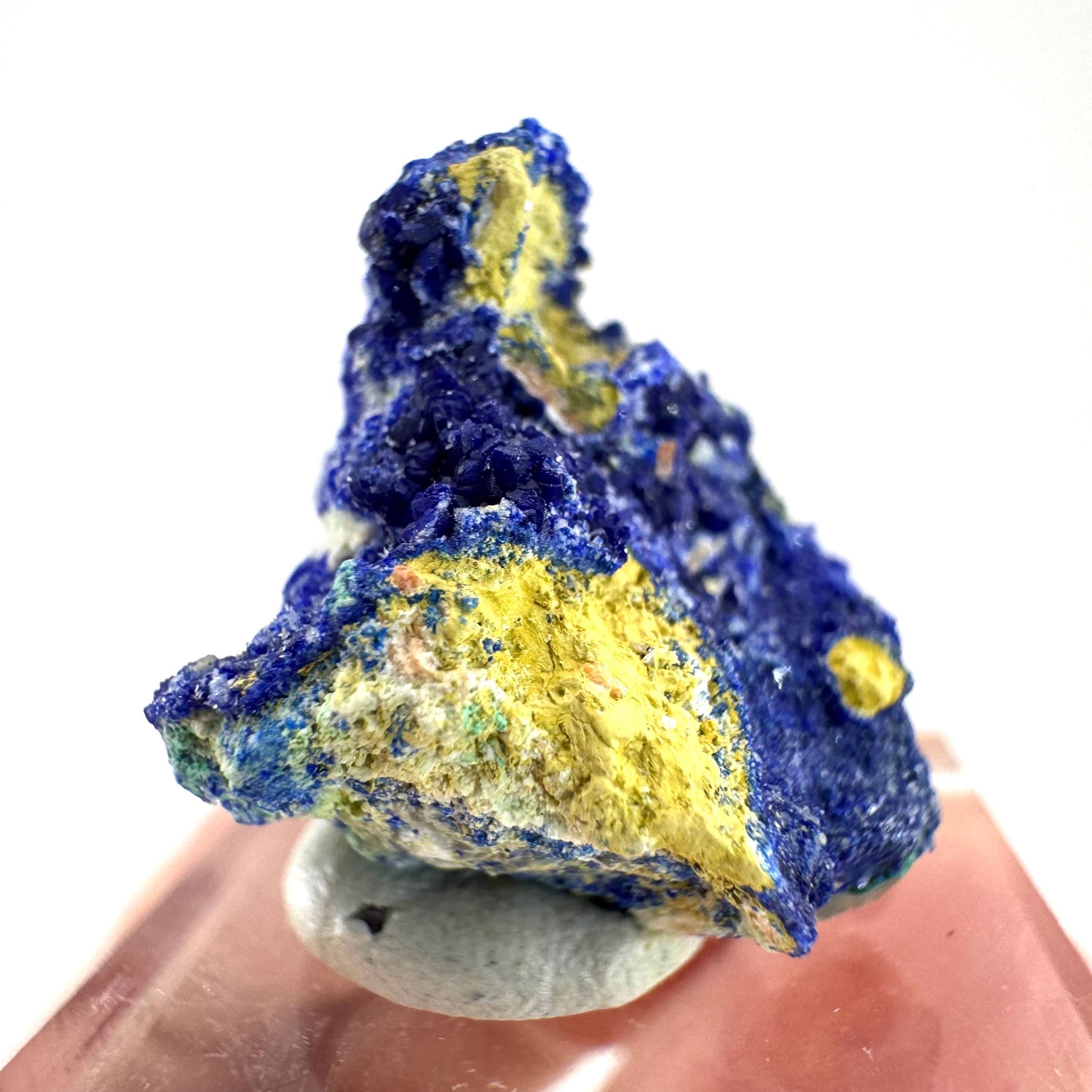 Azurite | natural blue crystal cluster, raw mineral specimen from Morocco