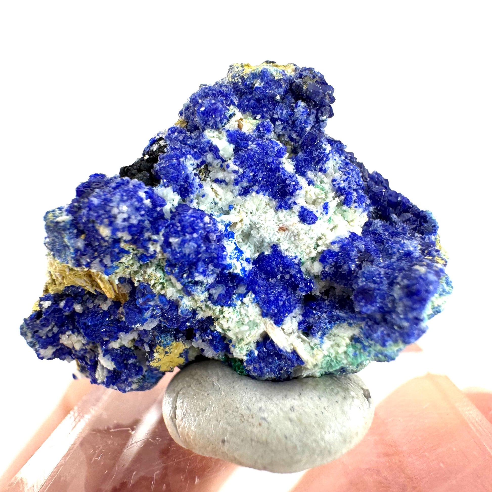 Azurite | natural blue crystal cluster, raw mineral specimen from Morocco