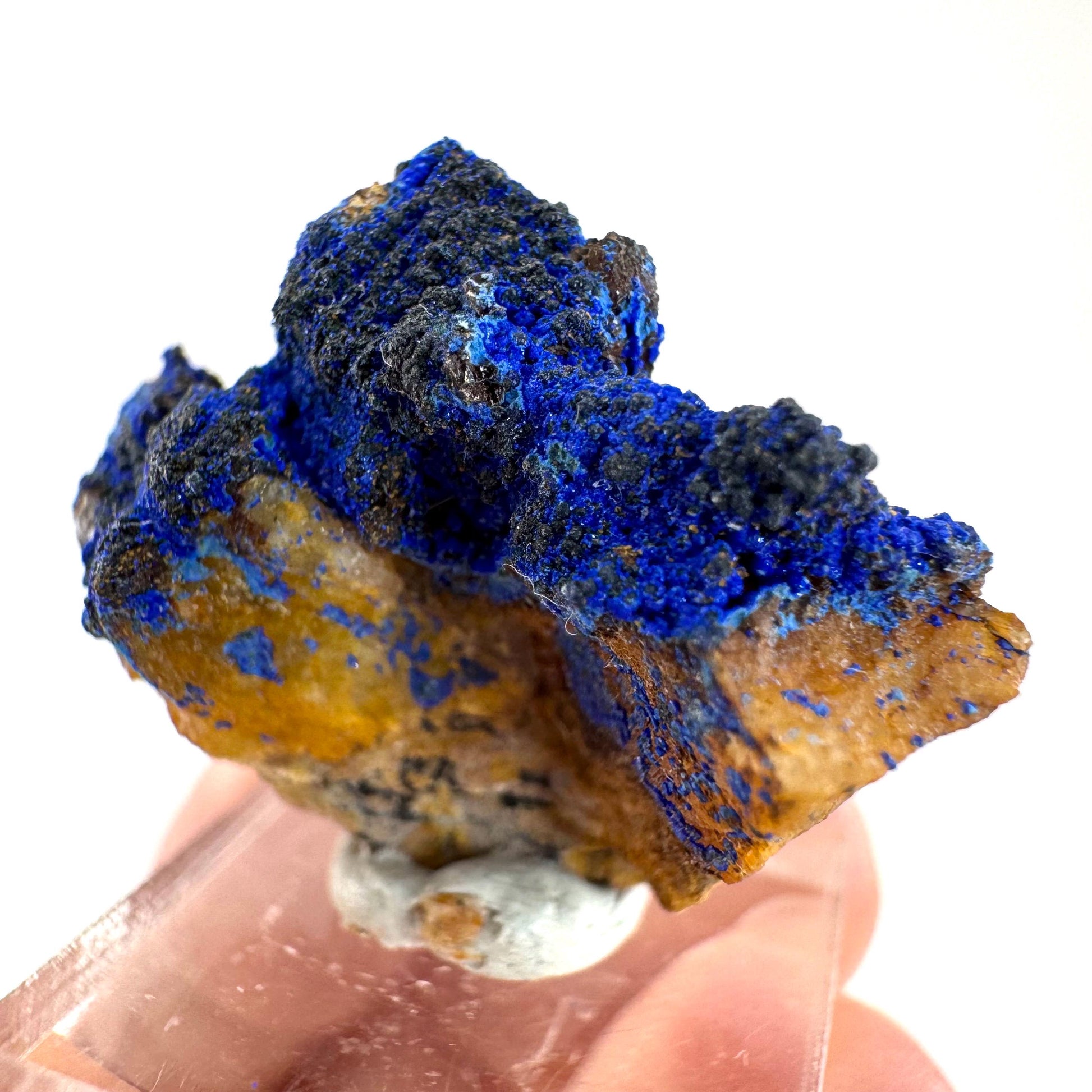 Azurite | natural blue crystal cluster, raw mineral specimen from Morocco
