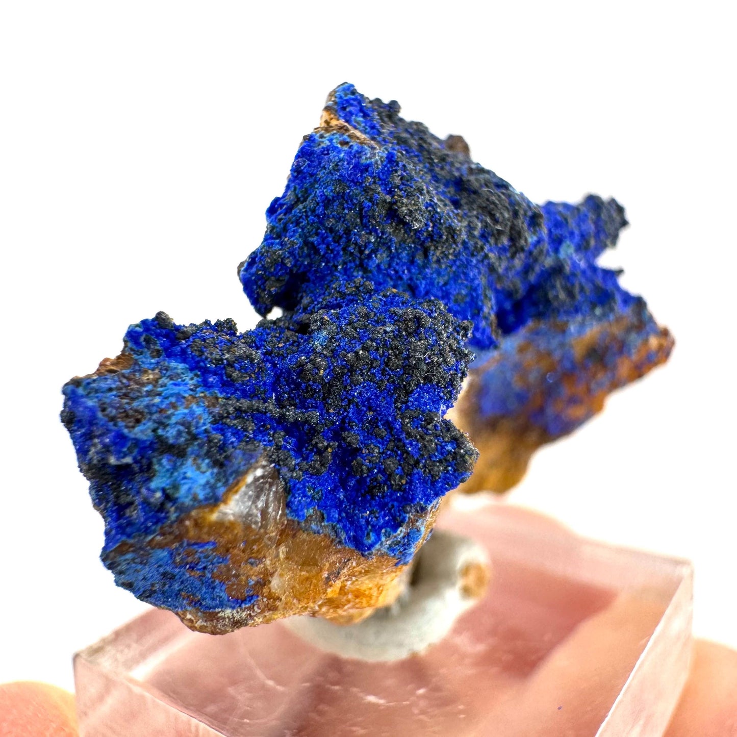 Azurite | natural blue crystal cluster, raw mineral specimen from Morocco