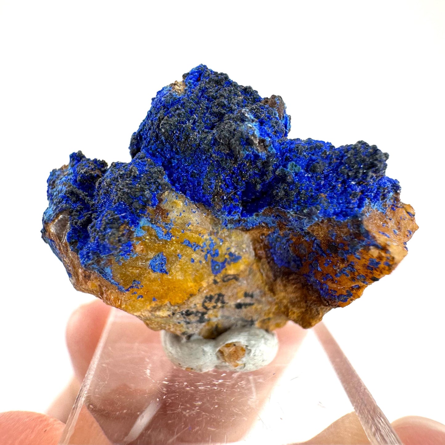 Azurite | natural blue crystal cluster, raw mineral specimen from Morocco