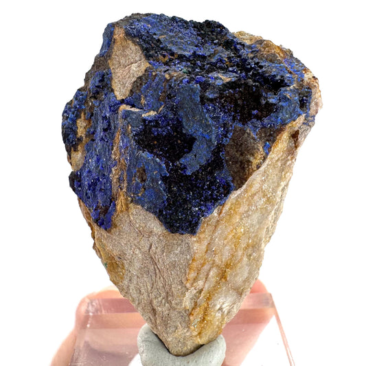Azurite | natural blue crystal cluster, raw mineral specimen from Morocco