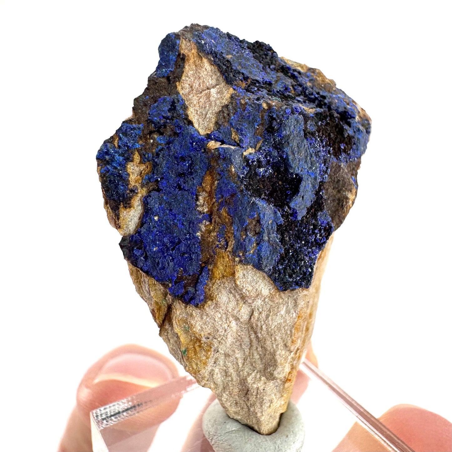 Azurite | natural blue crystal cluster, raw mineral specimen from Morocco
