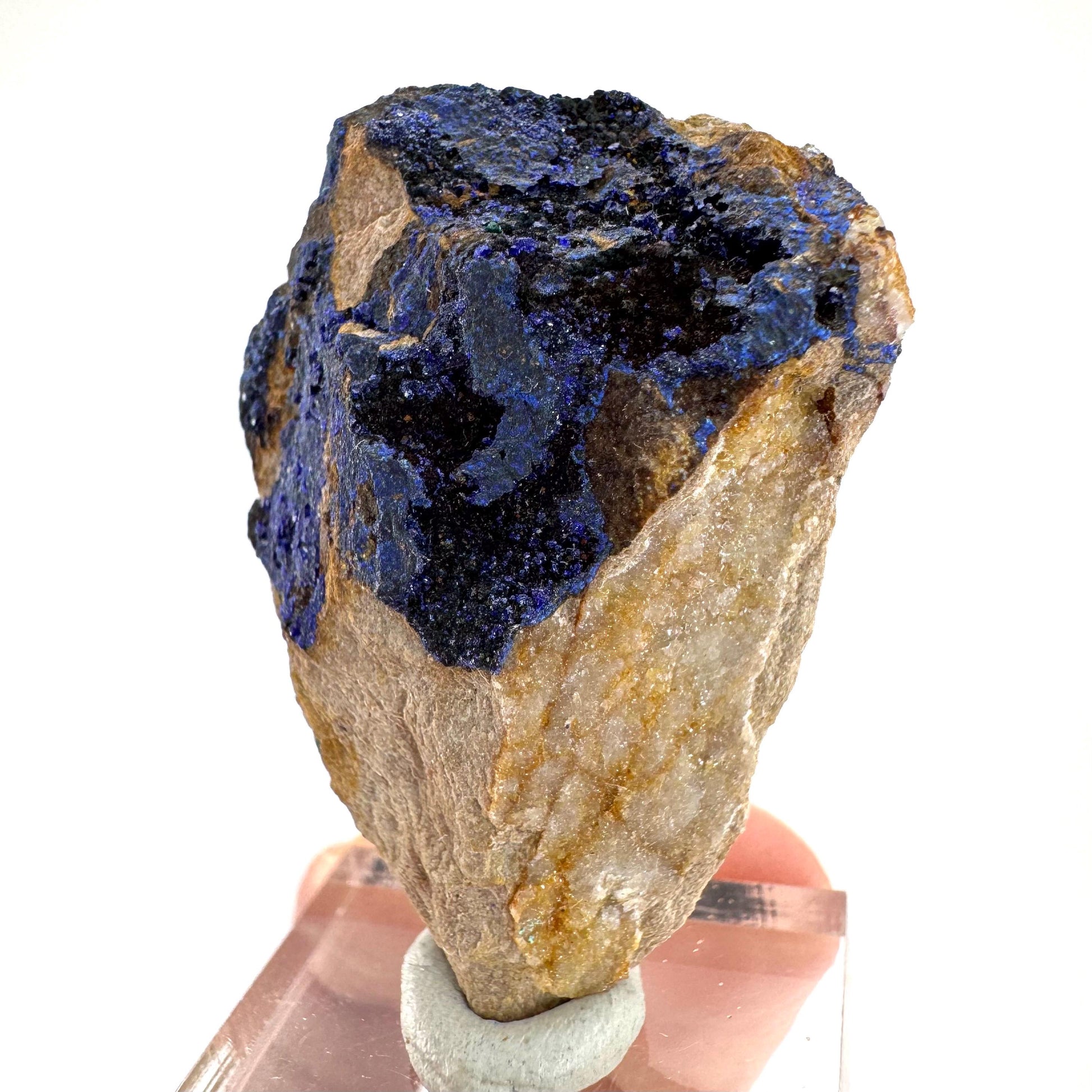 Azurite | natural blue crystal cluster, raw mineral specimen from Morocco