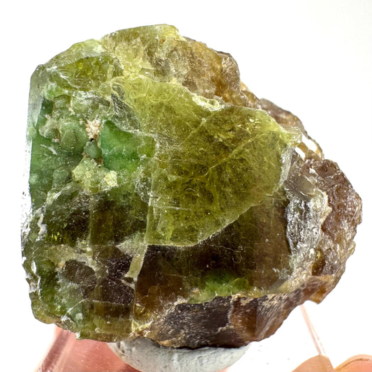 Andradite-Grossular Garnet | natural green crystal, raw mineral specimen from Mali