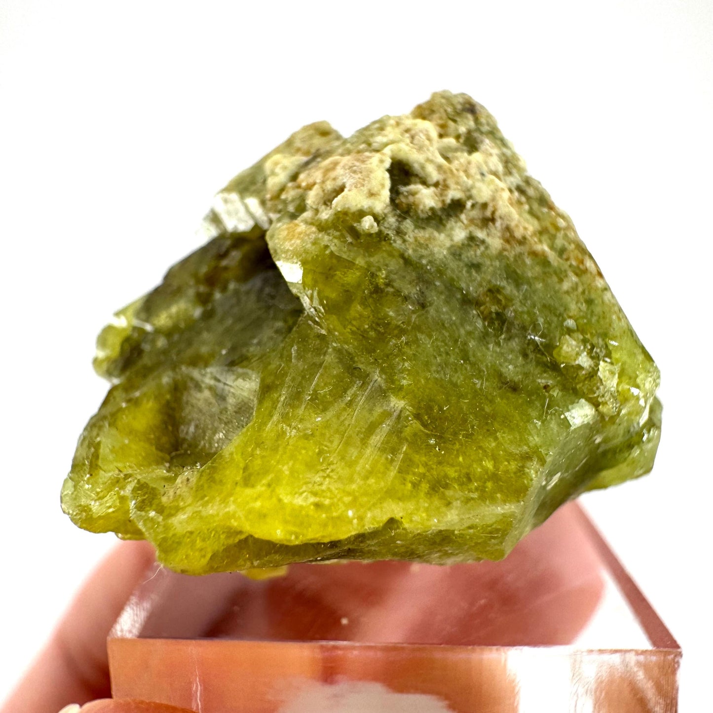 Andradite-Grossular Garnet | natural green crystal, raw mineral specimen from Mali