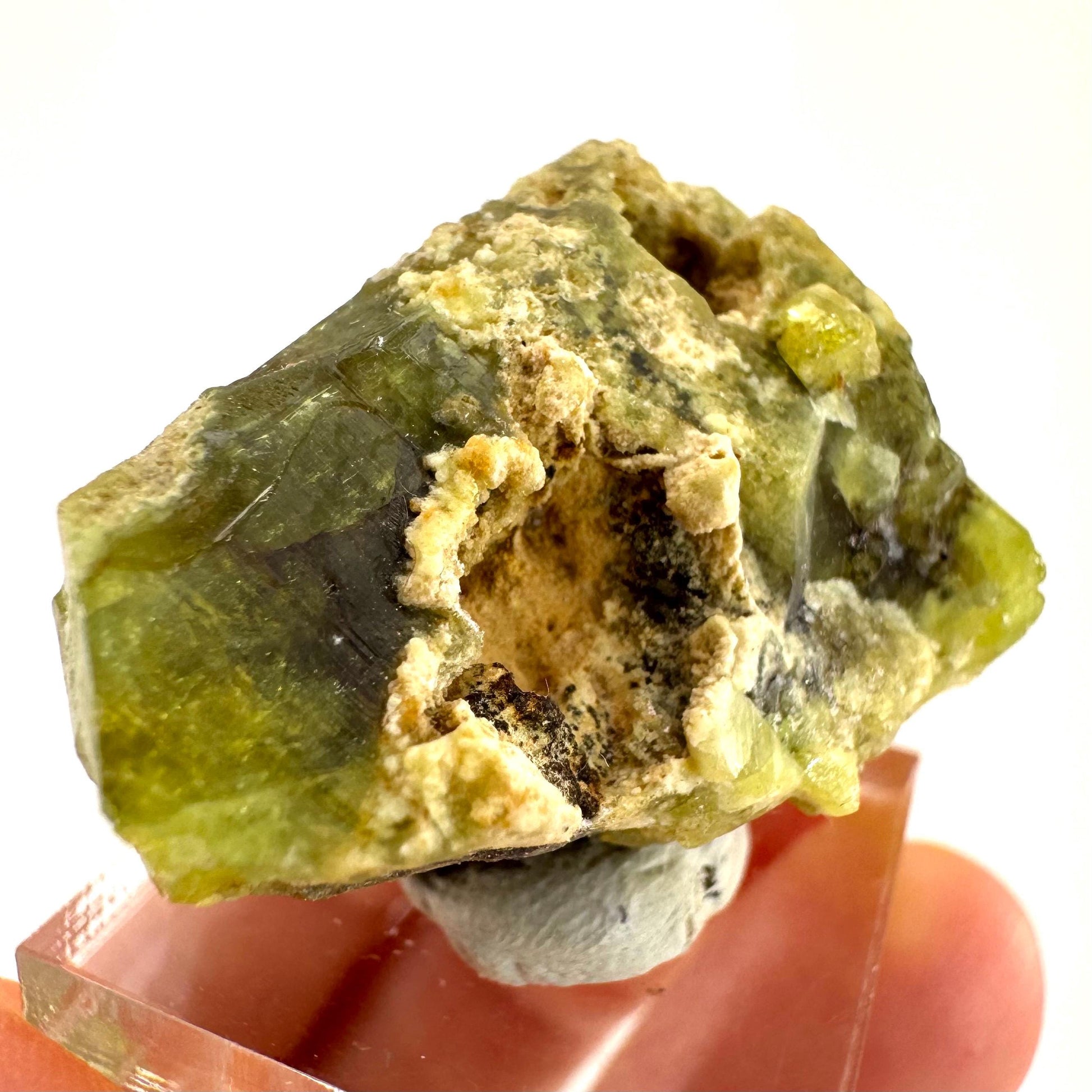 Andradite-Grossular Garnet | natural green crystal, raw mineral specimen from Mali