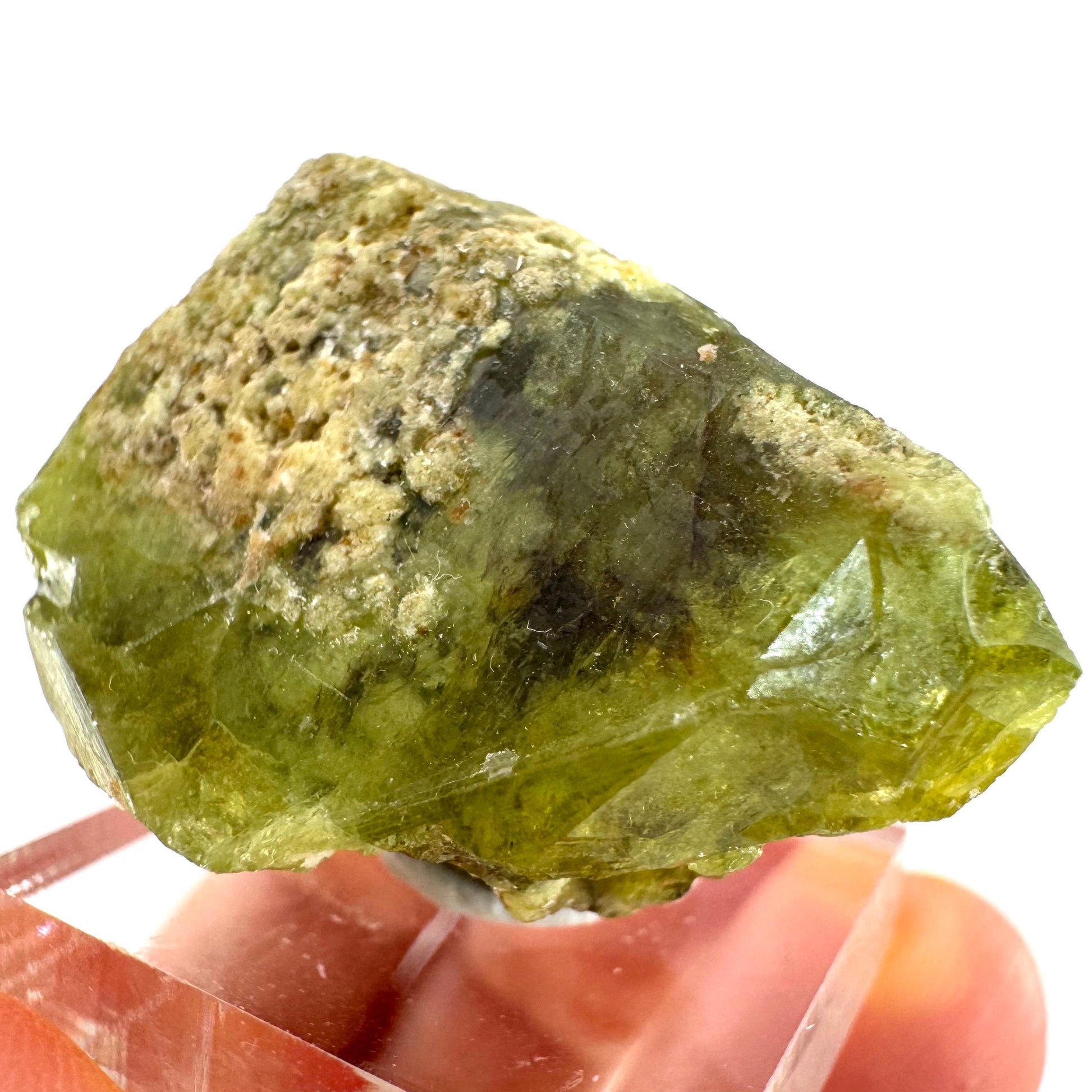 Andradite-Grossular Garnet | natural green crystal, raw mineral specimen from Mali