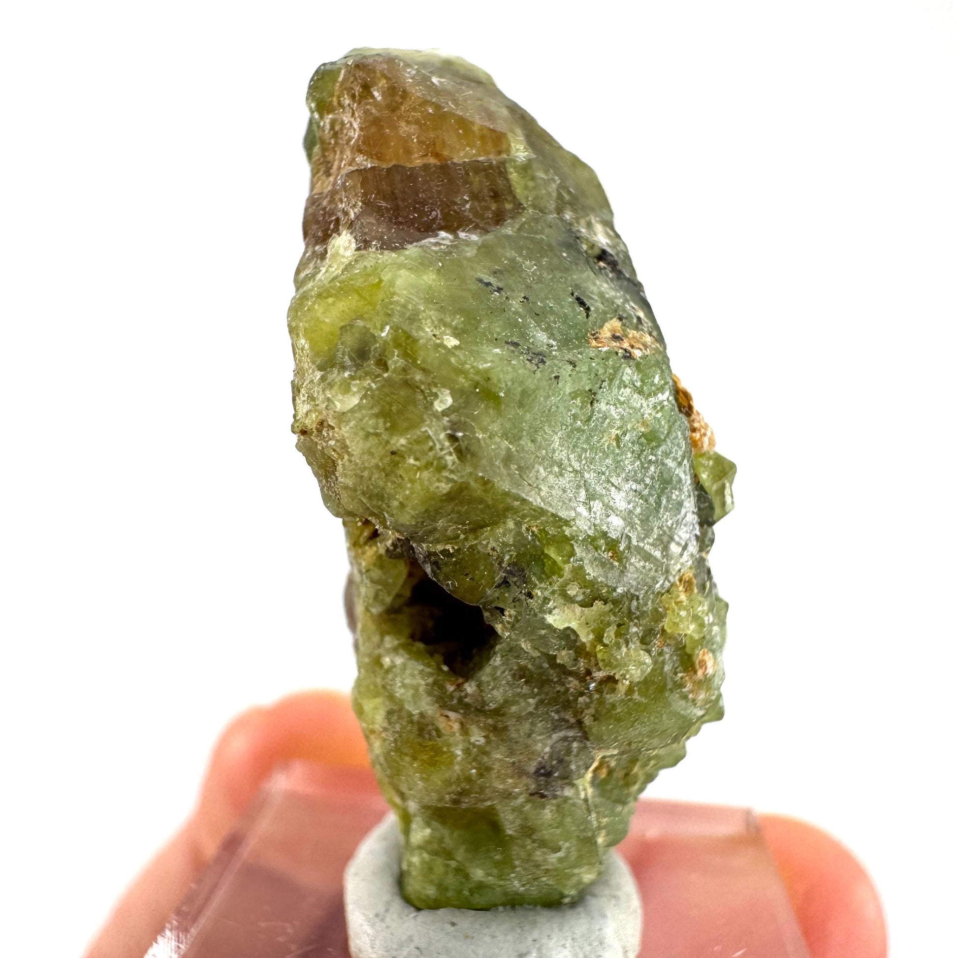 Andradite-Grossular Garnet | natural green crystal, raw mineral specimen from Mali