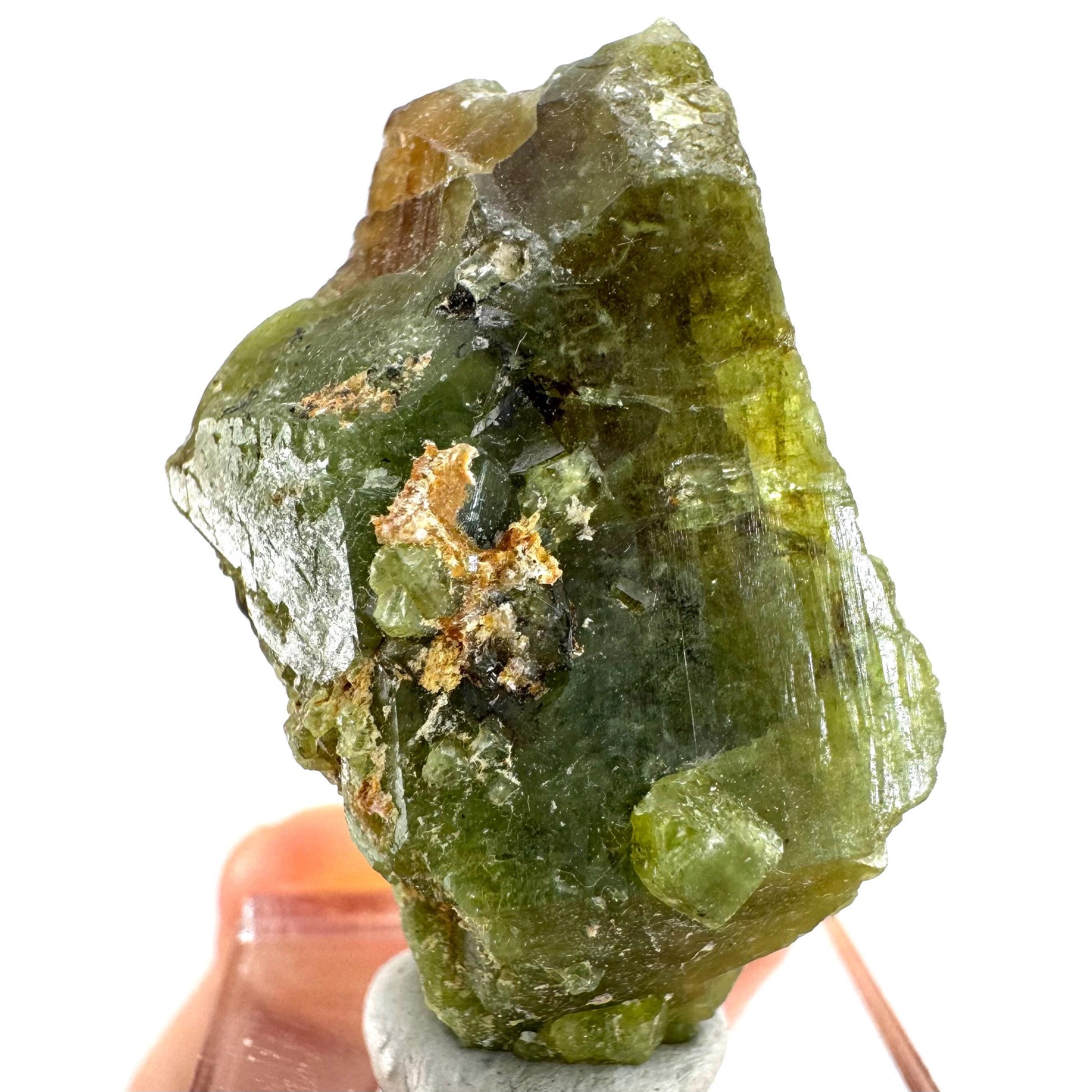 Andradite-Grossular Garnet | natural green crystal, raw mineral specimen from Mali