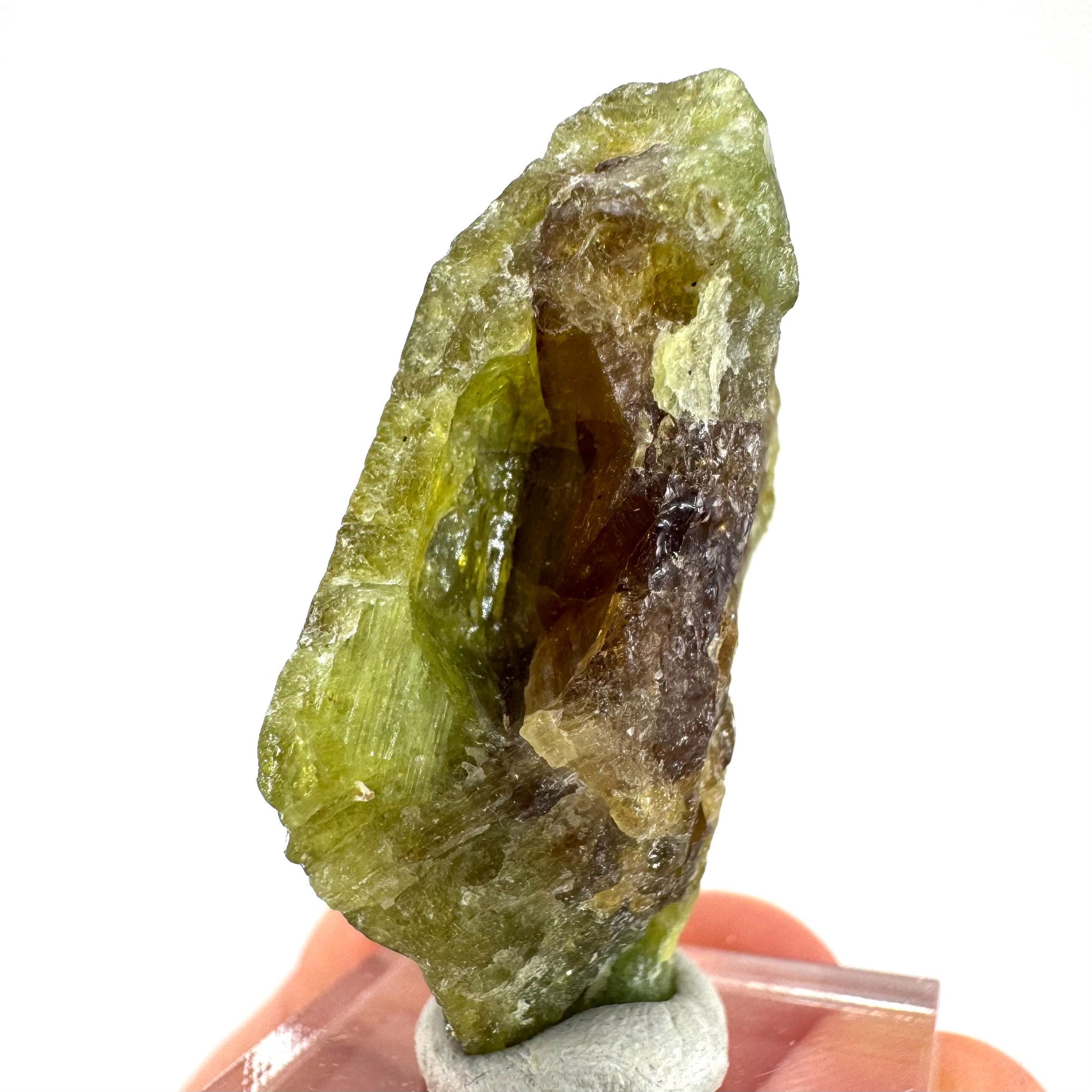 Andradite-Grossular Garnet | natural green crystal, raw mineral specimen from Mali