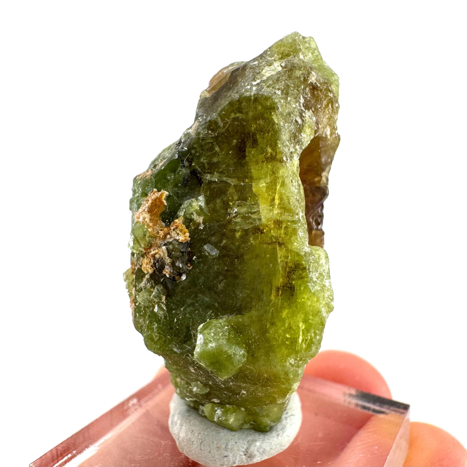 Andradite-Grossular Garnet | natural green crystal, raw mineral specimen from Mali