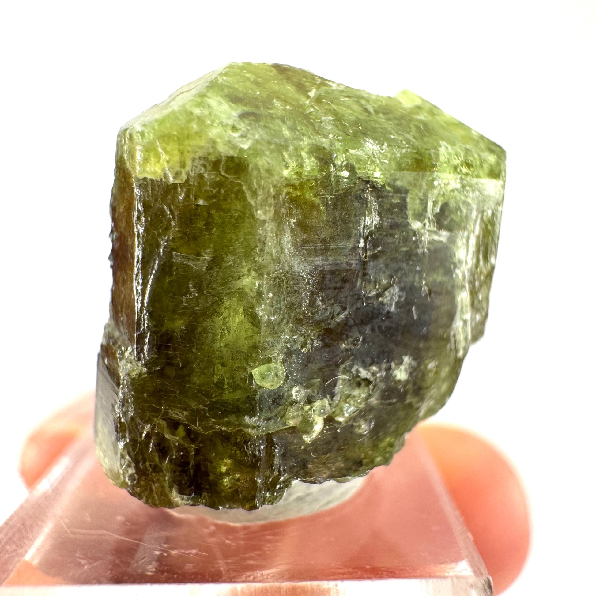 Andradite-Grossular Garnet | natural green crystal, raw mineral specimen from Mali