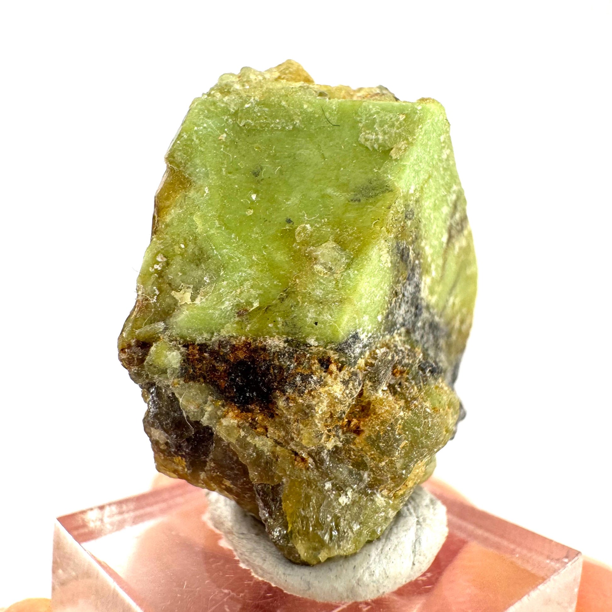 Andradite-Grossular Garnet | natural green crystal, raw mineral specimen from Mali