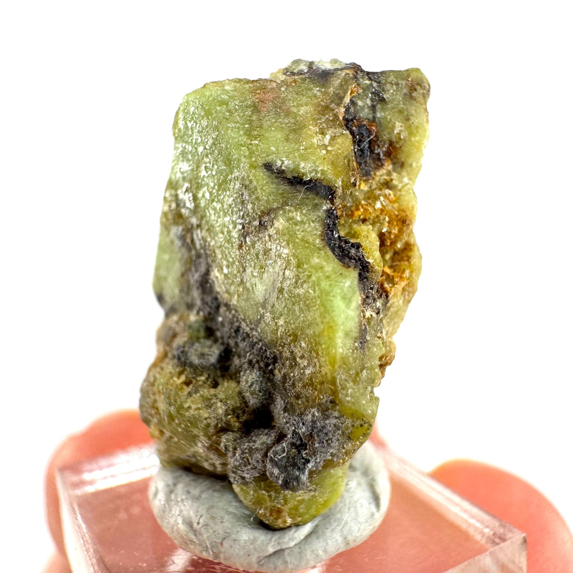 Andradite-Grossular Garnet | natural green crystal, raw mineral specimen from Mali