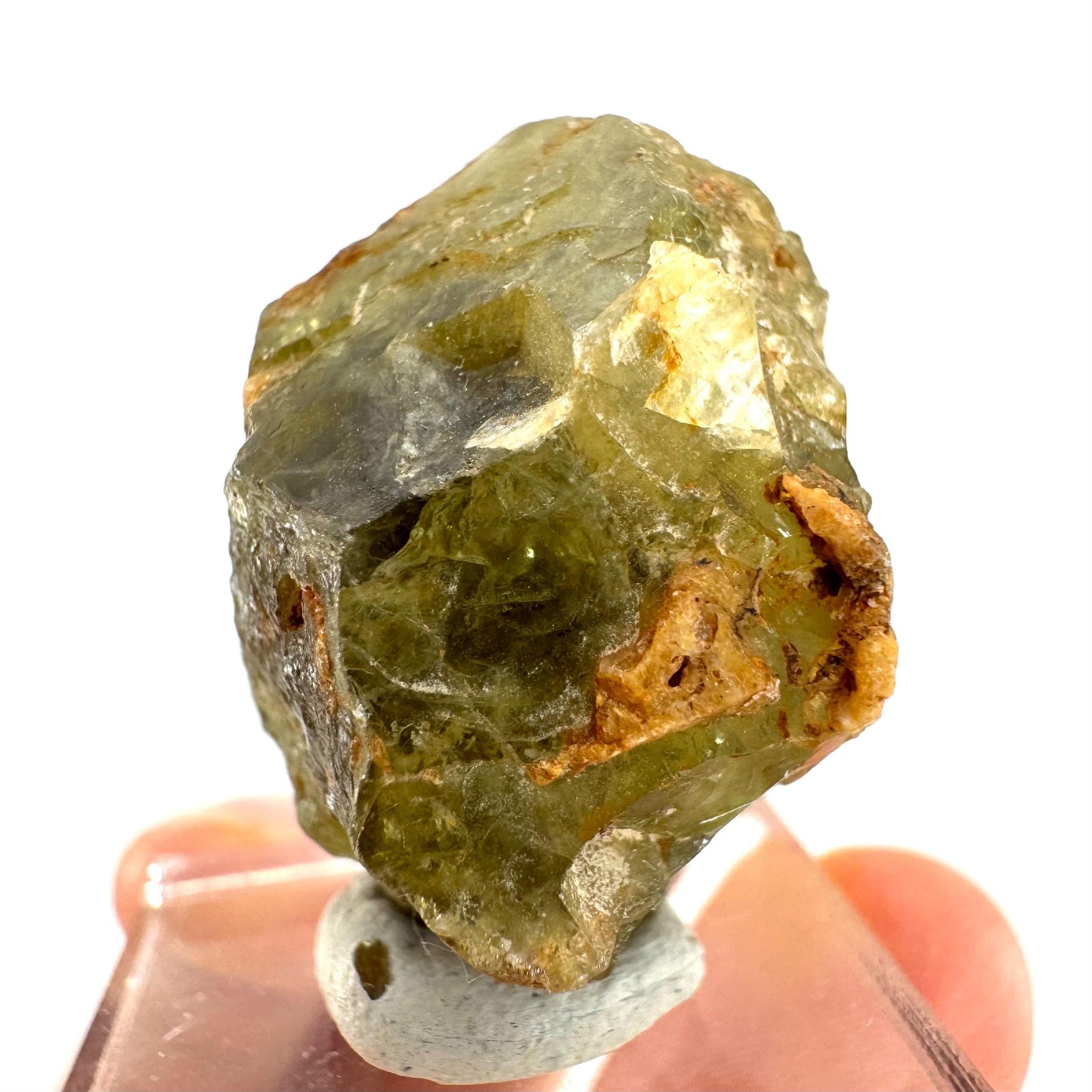 Andradite-Grossular Garnet | natural green crystal, raw mineral specimen from Mali
