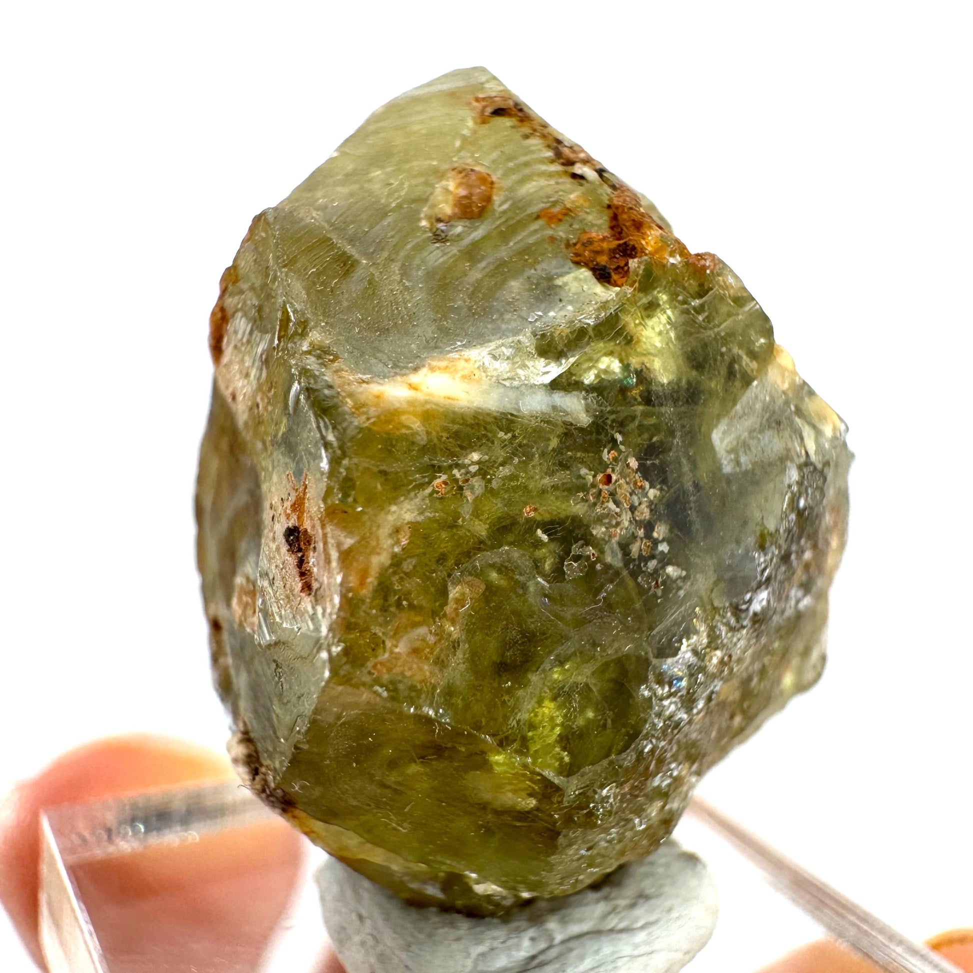 Andradite-Grossular Garnet | natural green crystal, raw mineral specimen from Mali