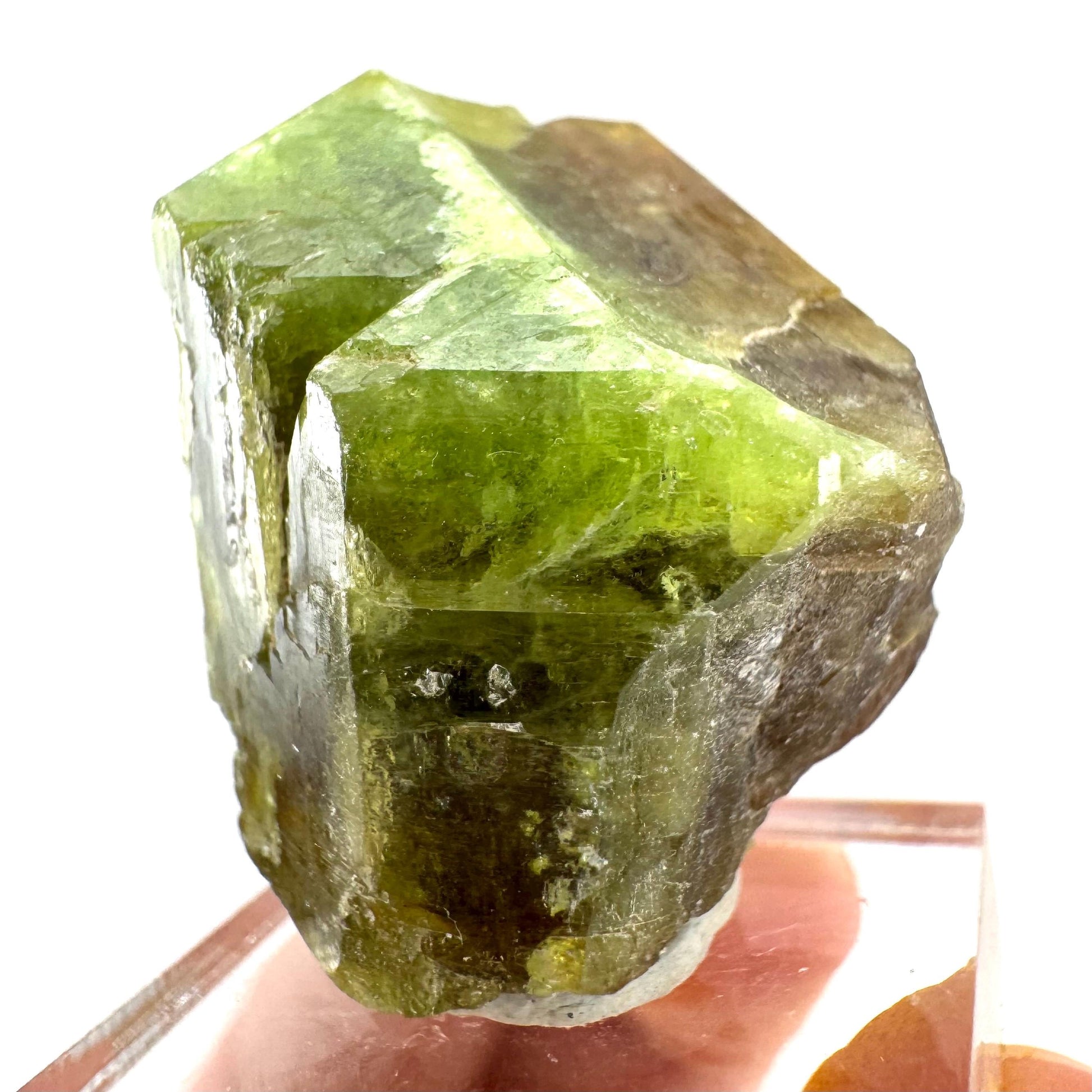Andradite-Grossular Garnet | natural green crystal, raw mineral specimen from Mali