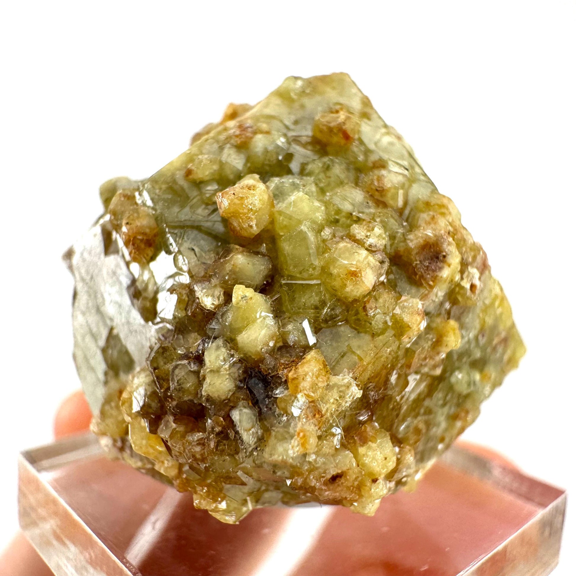 Andradite-Grossular Garnet | natural green crystal, raw mineral specimen from Mali