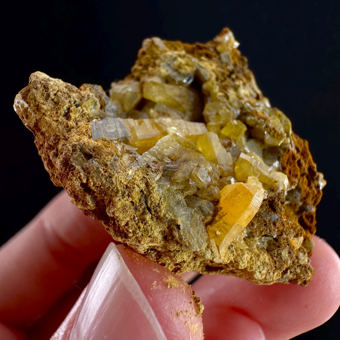 Mimetite Mineral Specimen | Rare Yellow Crystal from Thailand