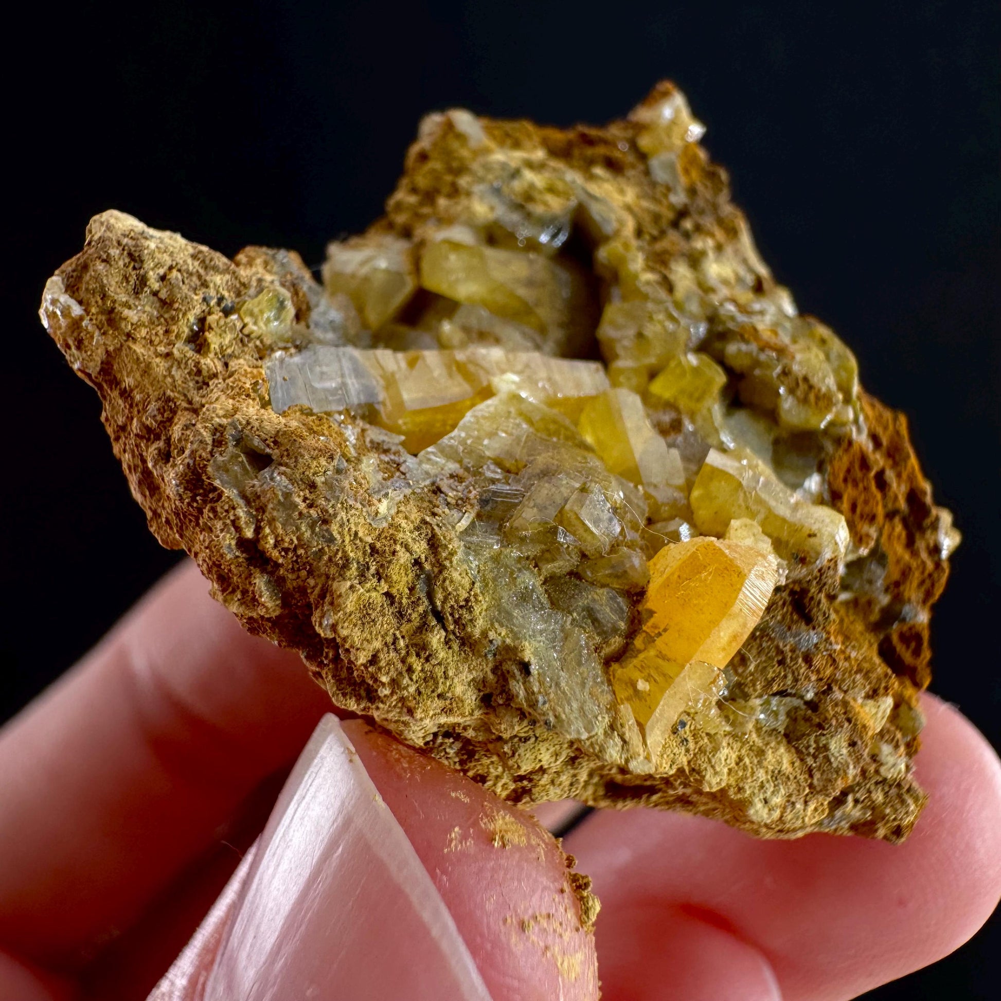 Mimetite Mineral Specimen | Rare Yellow Crystal from Thailand