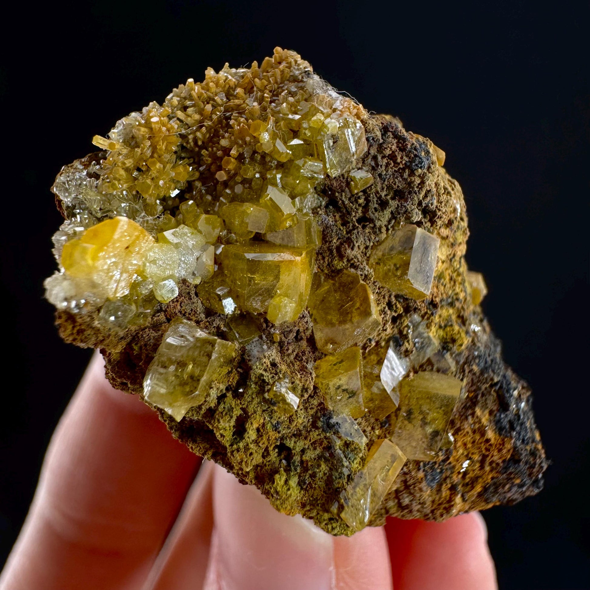 Mimetite Mineral Specimen | Rare Yellow Crystal from Thailand