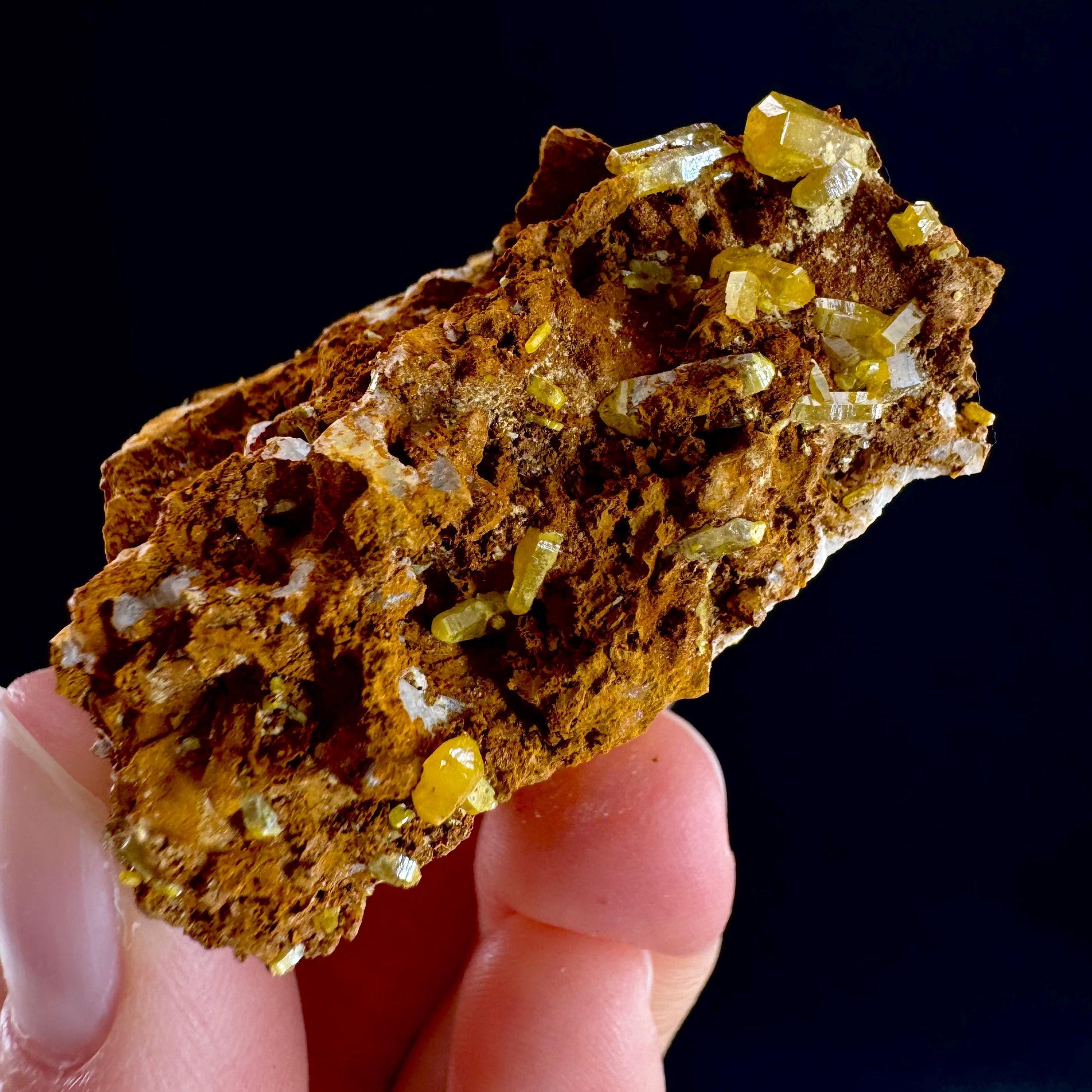 Mimetite Mineral Specimen | Rare Yellow Crystal from Thailand