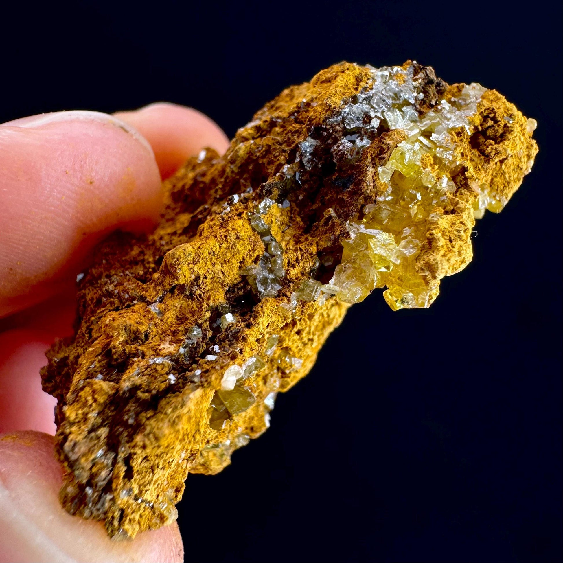 Mimetite Mineral Specimen | Rare Yellow Crystal from Thailand