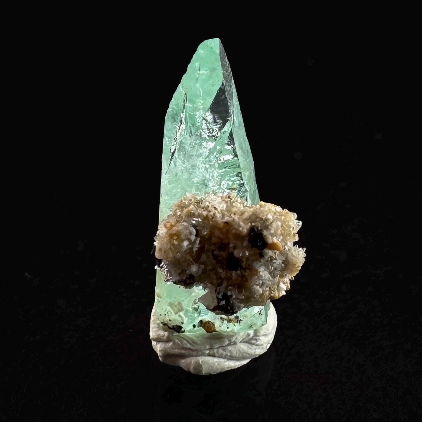 Phosphophyllite (Bolivia) | terminated phosphophyllite crystal, rare mineral specimen