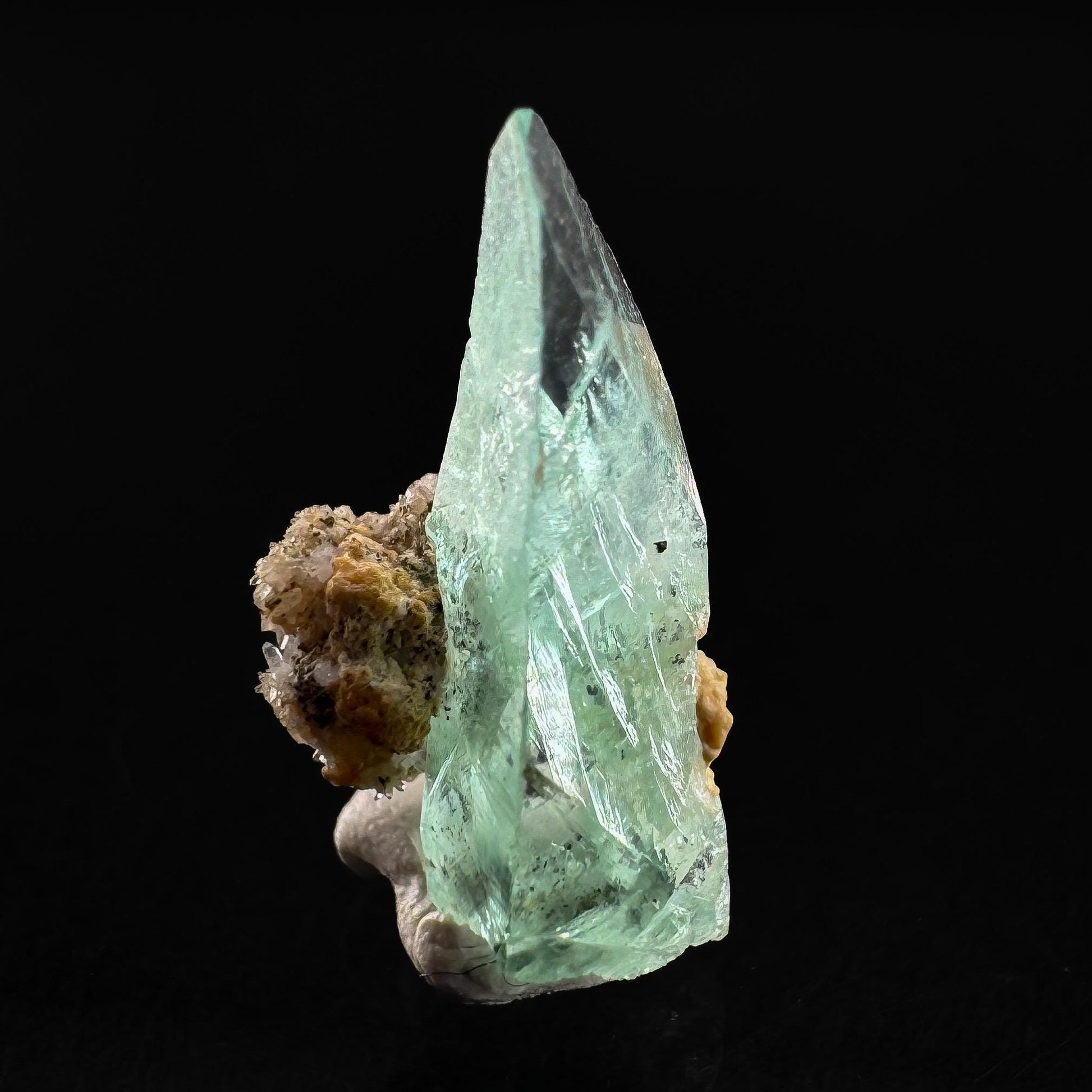 Phosphophyllite (Bolivia) | terminated phosphophyllite crystal, rare mineral specimen