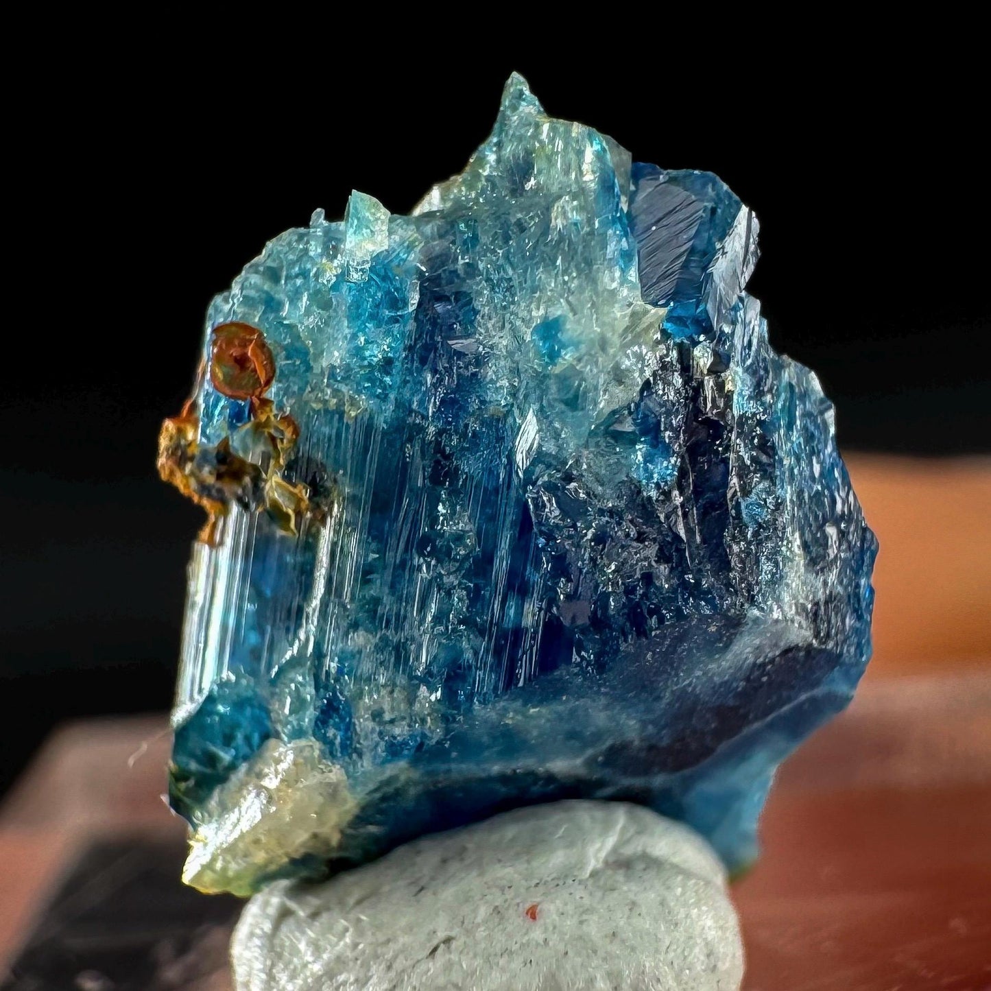 Euclase (Zimbabwe) | blue euclase crystal, rare mineral specimen