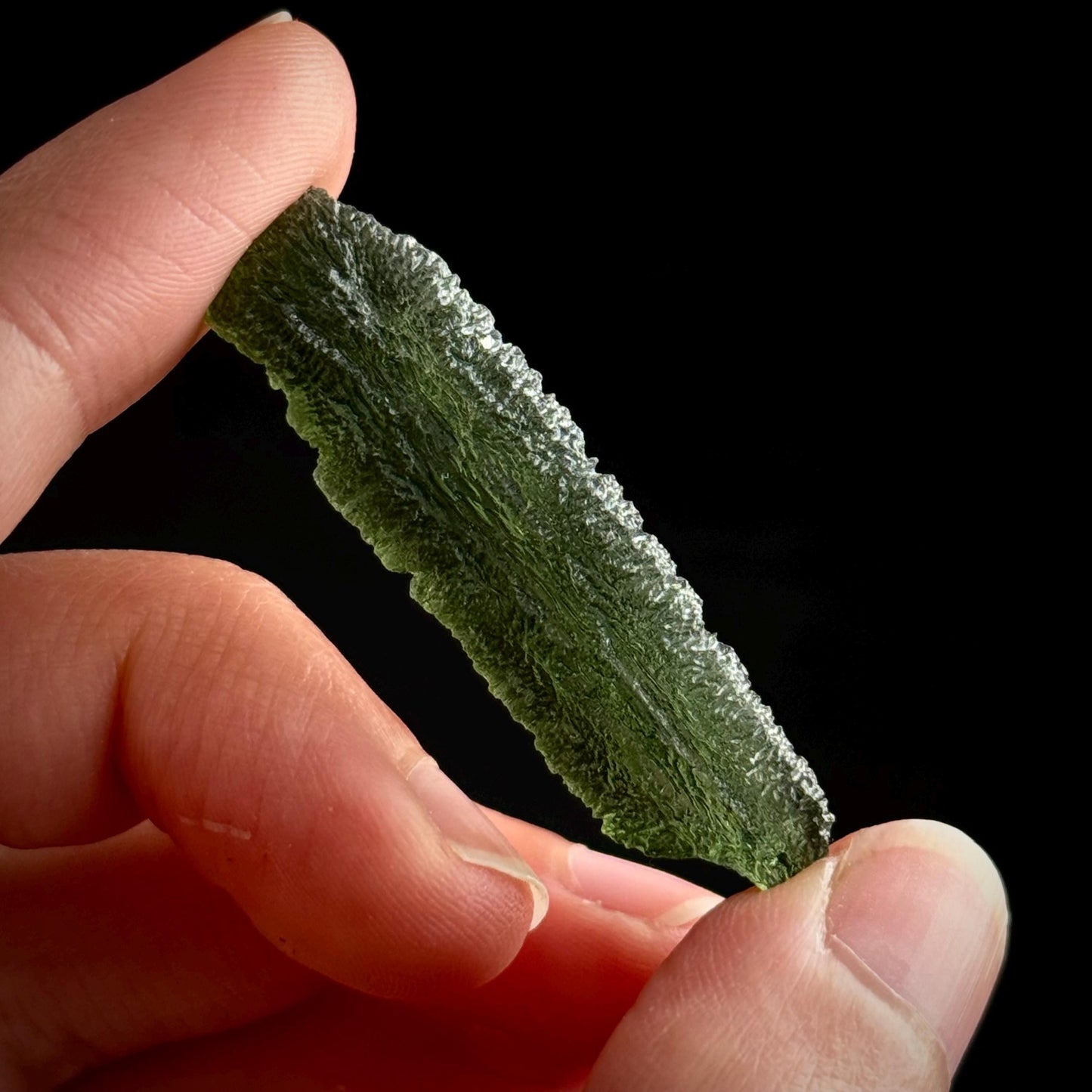 Genuine Raw Moldavite Specimen | Czech Tektite, 5.2g