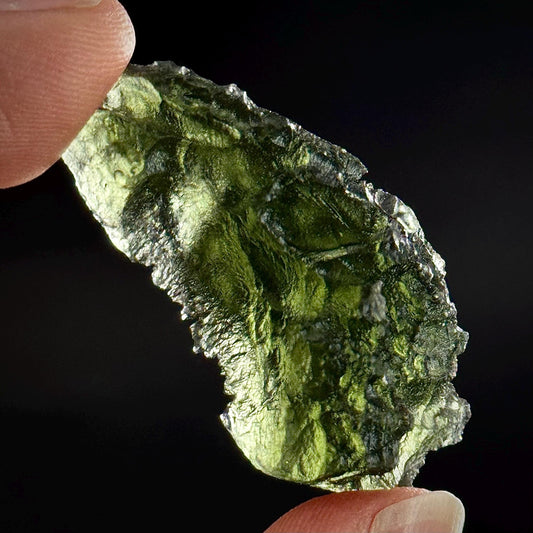Genuine Raw Moldavite Specimen | Czech Tektite, 5.9g