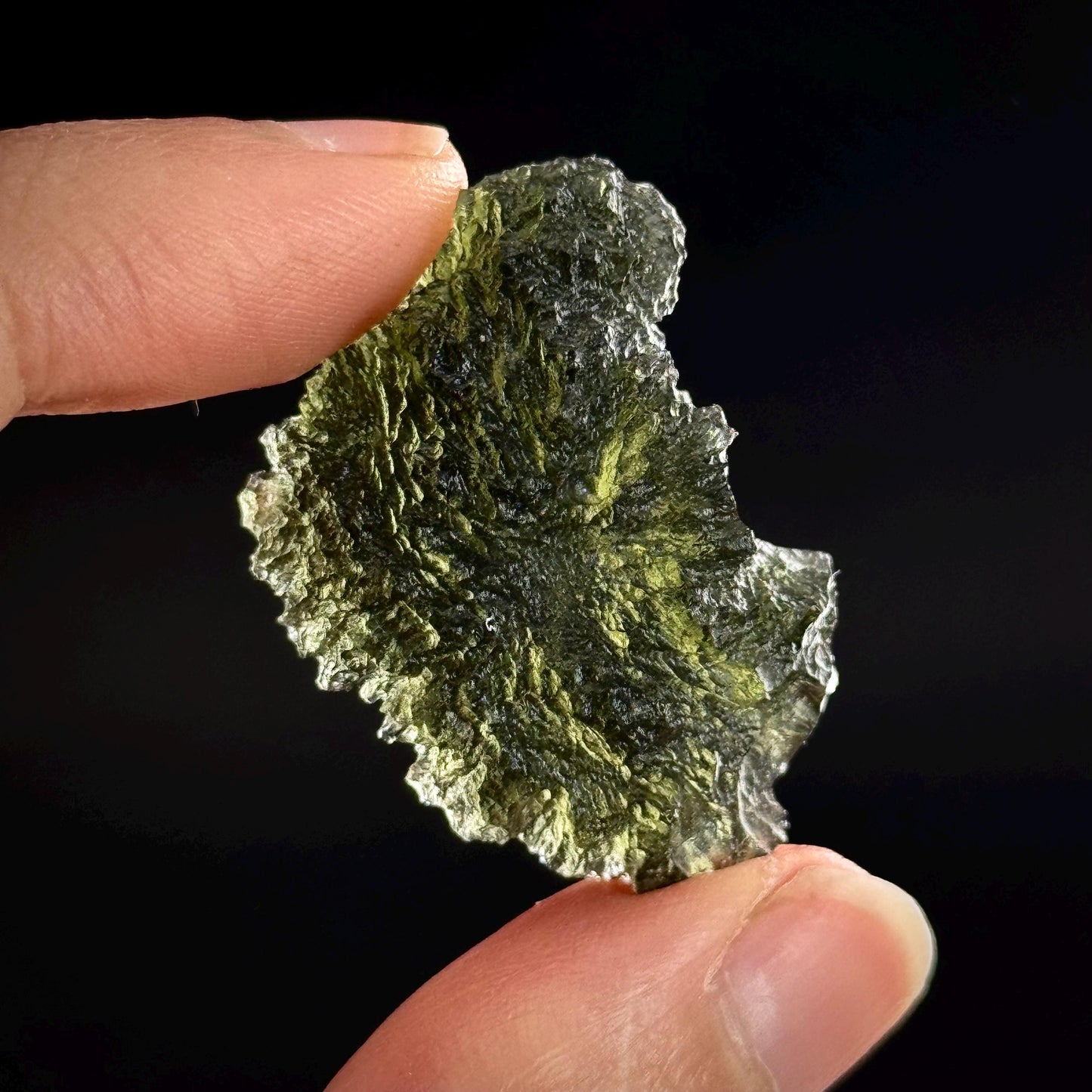 Genuine Raw Moldavite Specimen | Czech Tektite, 7.3g