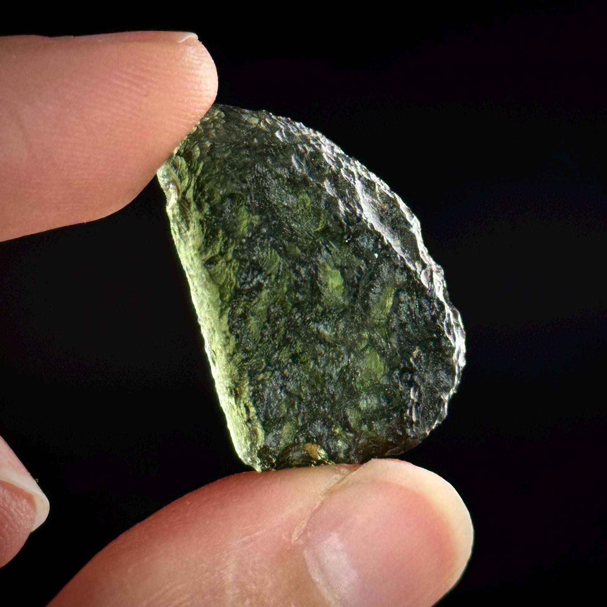 Genuine Raw Moldavite Specimen | Czech Tektite, 5.4g
