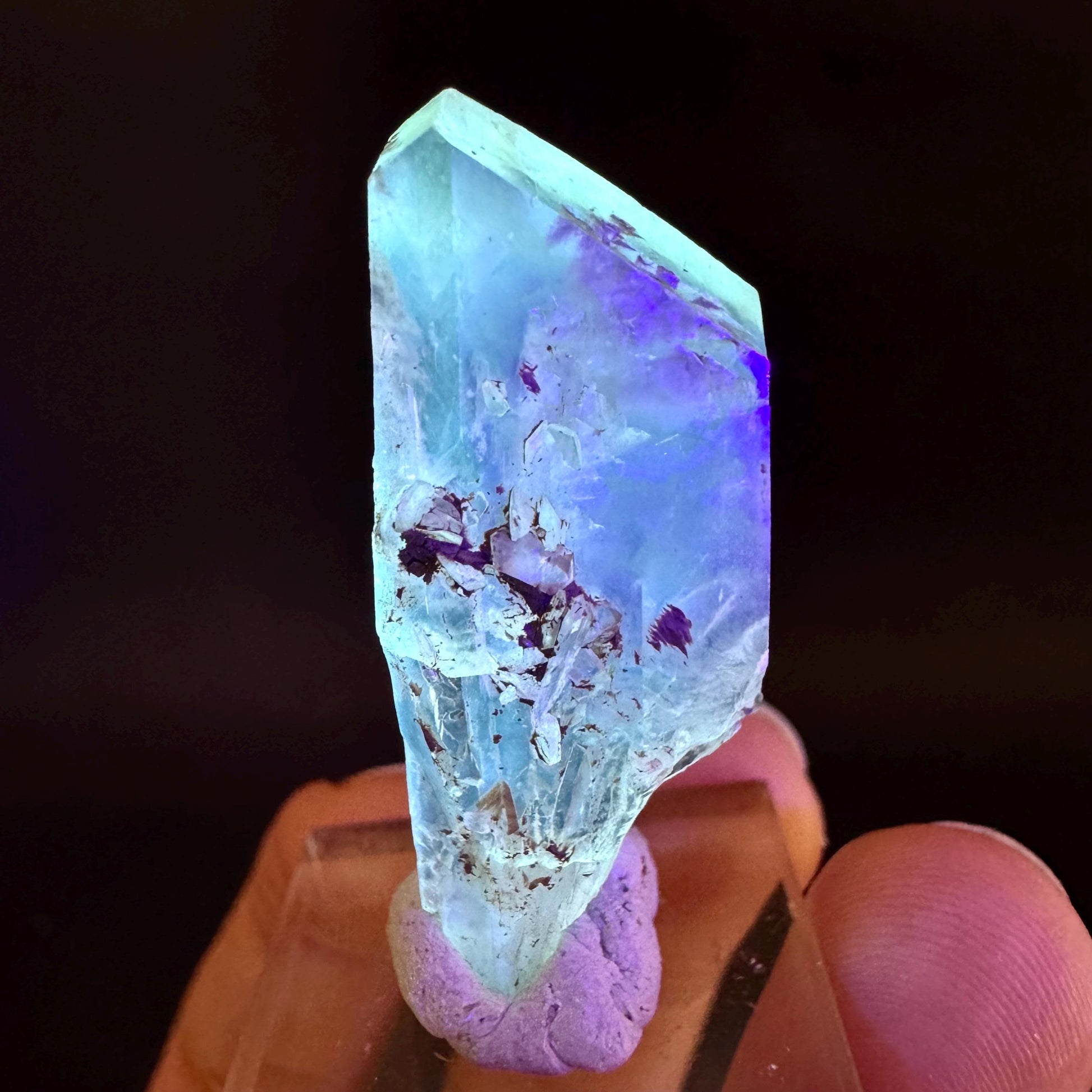 Golden Selenite Blade | Fluorescent UV Reactive Gypsum Crystal