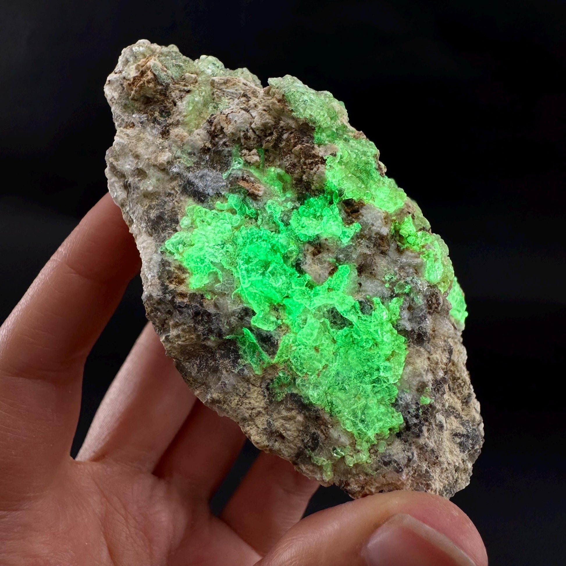 UV Reactive Hyalite Opal | Fluorescent Mineral Specimen from Namibia