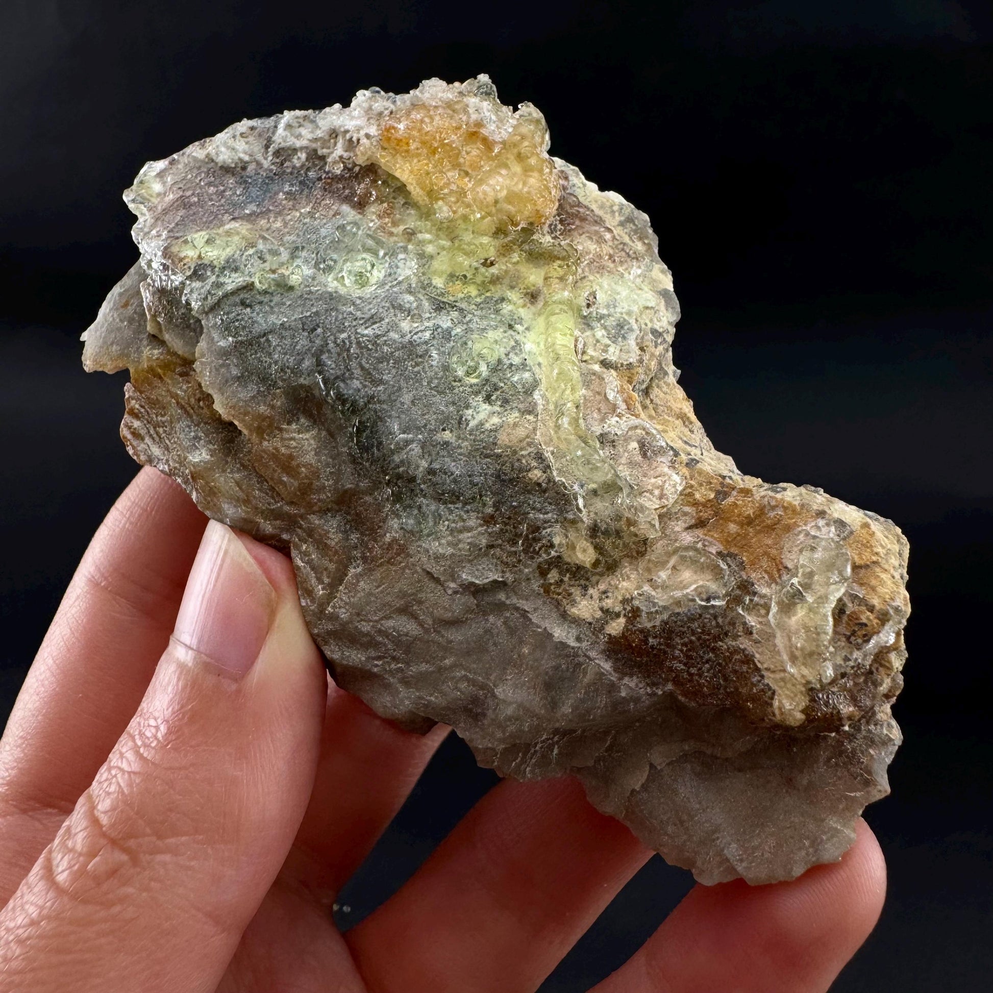 UV Reactive Hyalite Opal | Fluorescent Mineral Specimen from Namibia