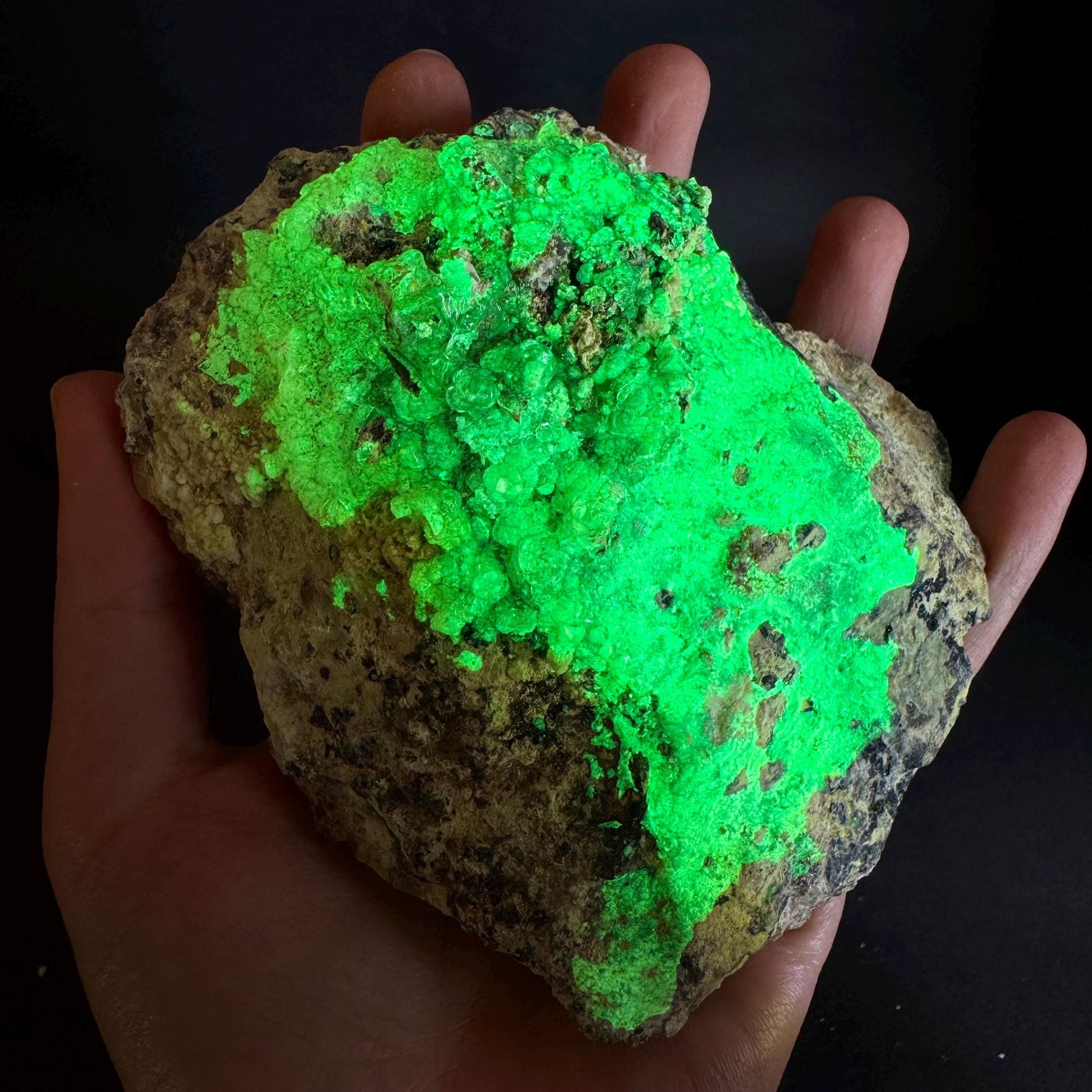 UV Reactive Hyalite Opal | Fluorescent Mineral Specimen from Namibia