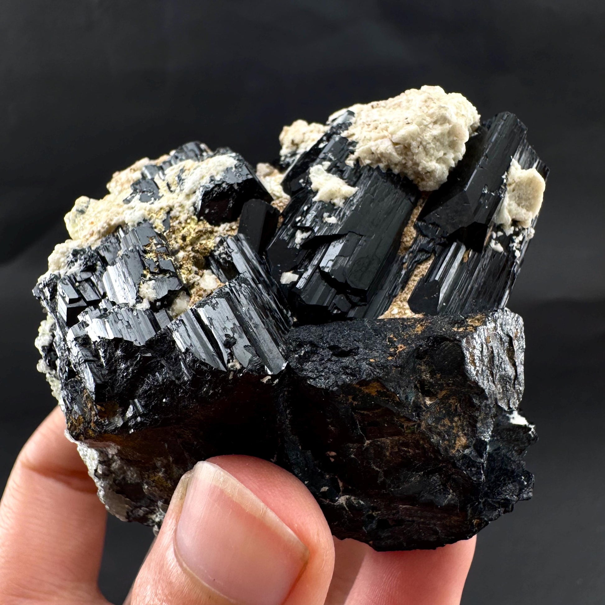 UV Reactive Hyalite Opal on Black Tourmaline | Fluorescent Mineral Specimen from Namibia