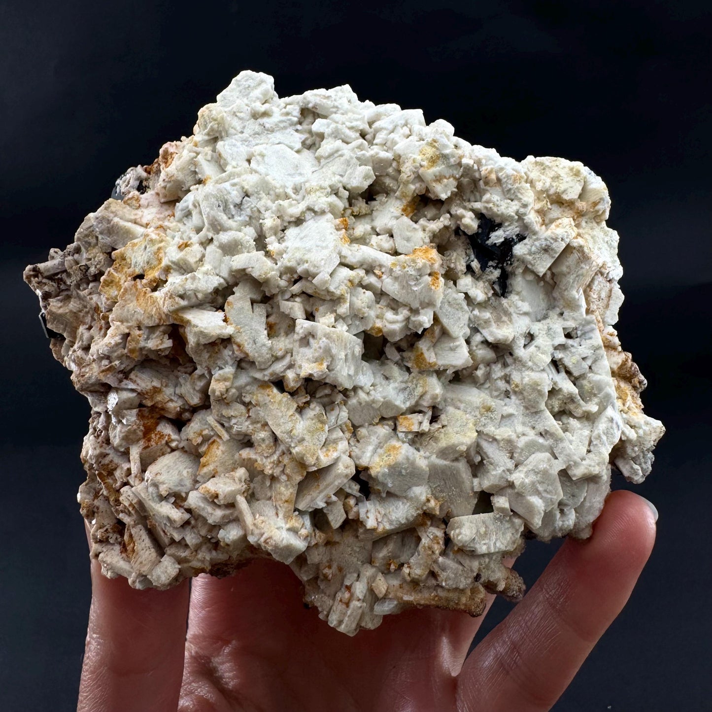 UV Reactive Hyalite Opal on Black Tourmaline & Feldspar | Fluorescent Mineral Specimen from Namibia