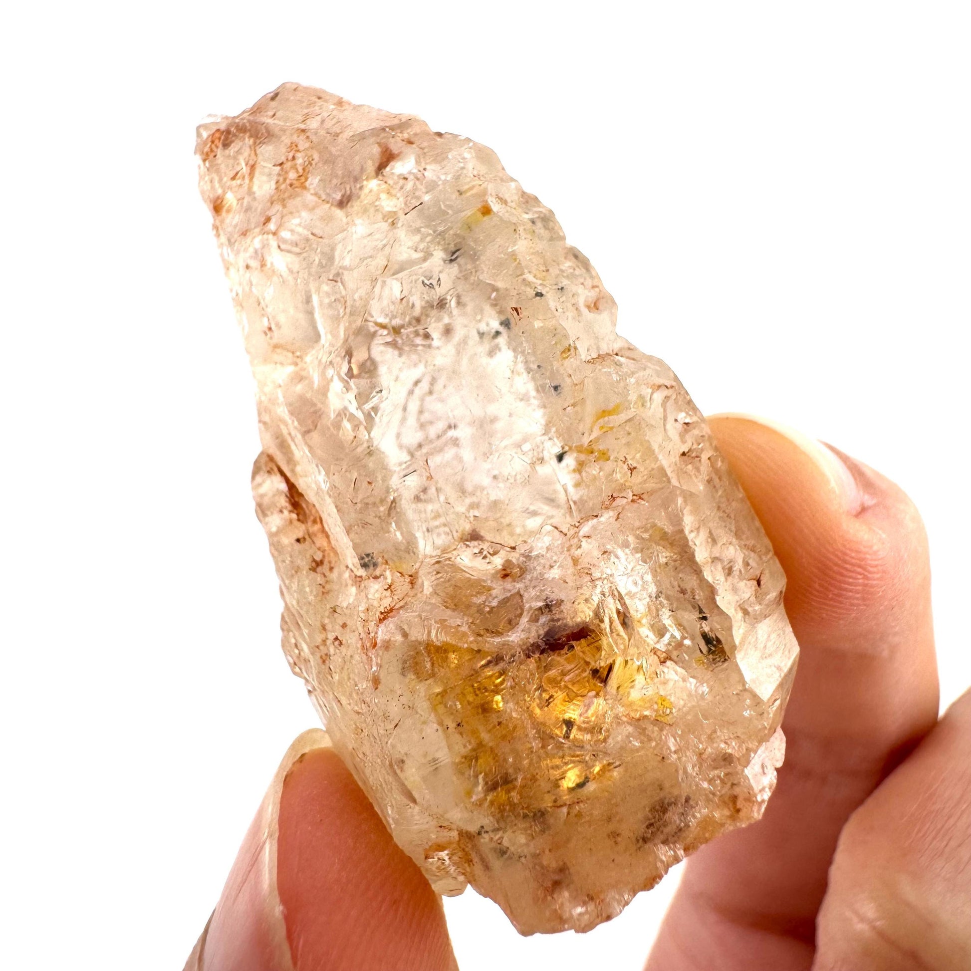 Firefly Petroleum Quartz | UV reactive crystal, fluorescent mineral from Madagascar
