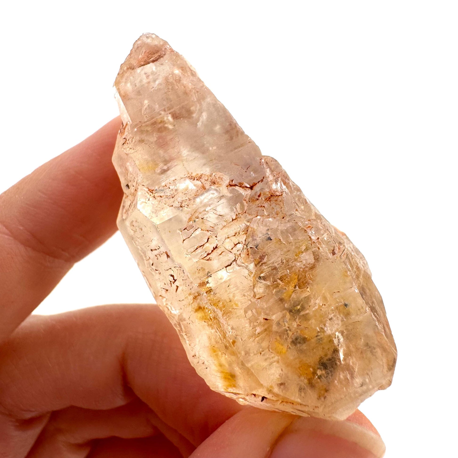 Firefly Petroleum Quartz | UV reactive crystal, fluorescent mineral from Madagascar