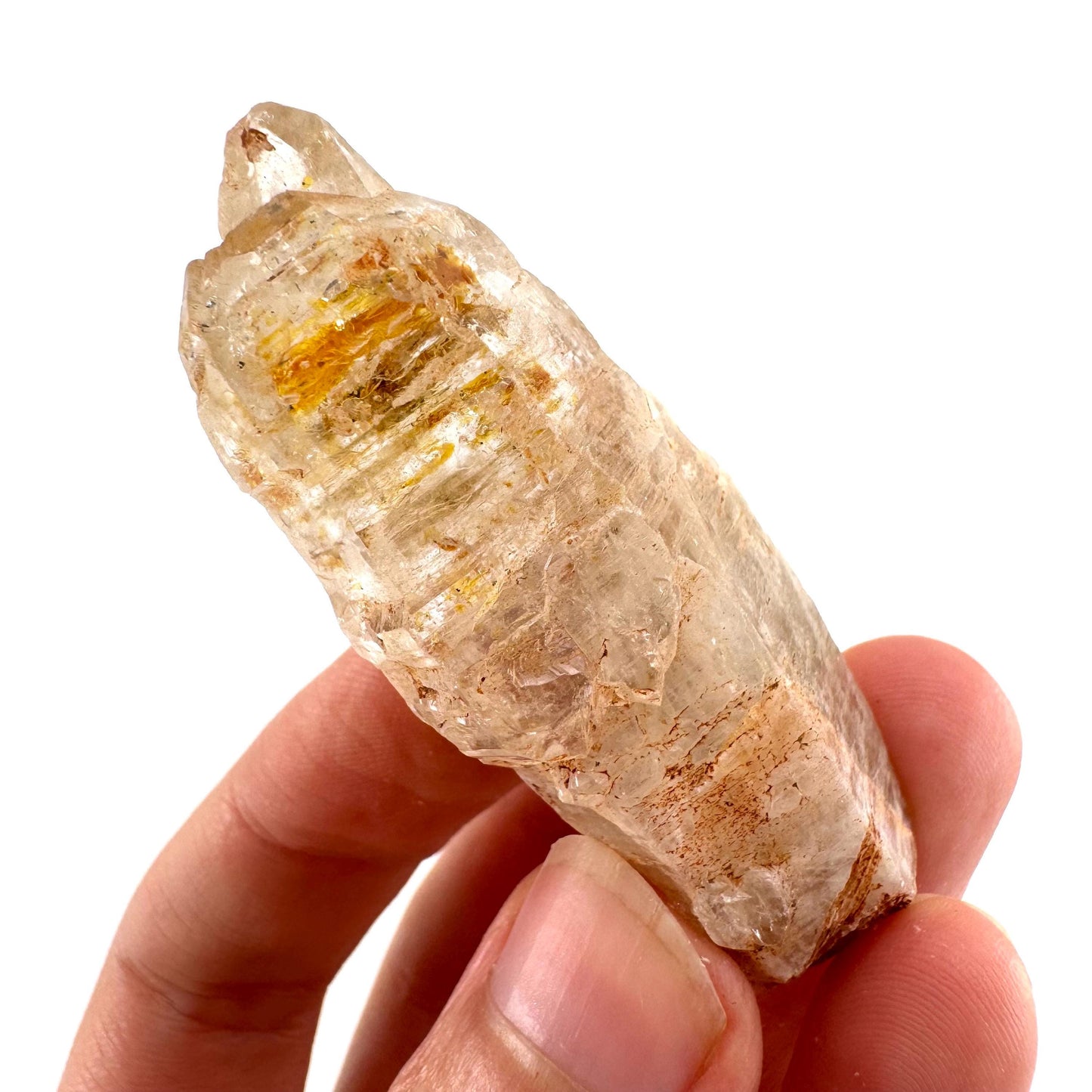 Firefly Petroleum Quartz | UV reactive crystal, fluorescent mineral from Madagascar
