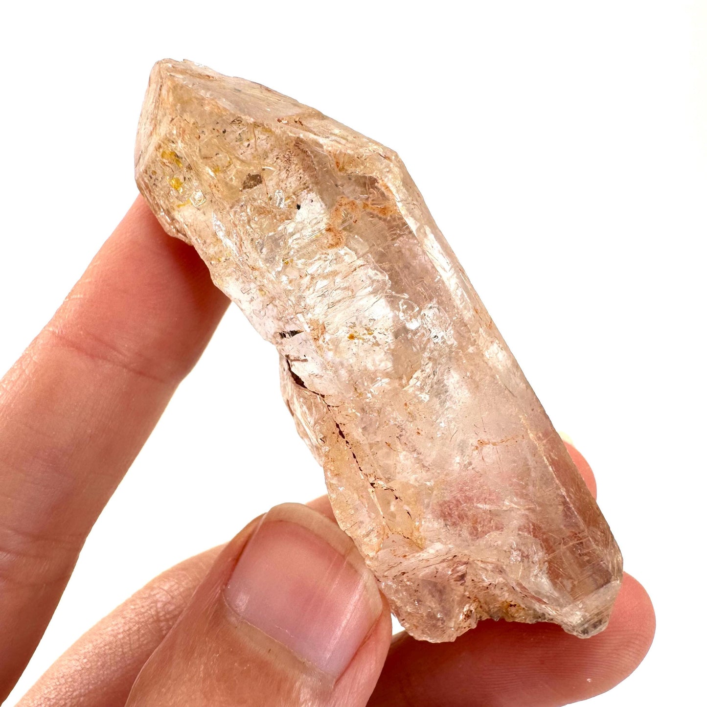 Firefly Petroleum Quartz | UV reactive crystal, fluorescent mineral from Madagascar