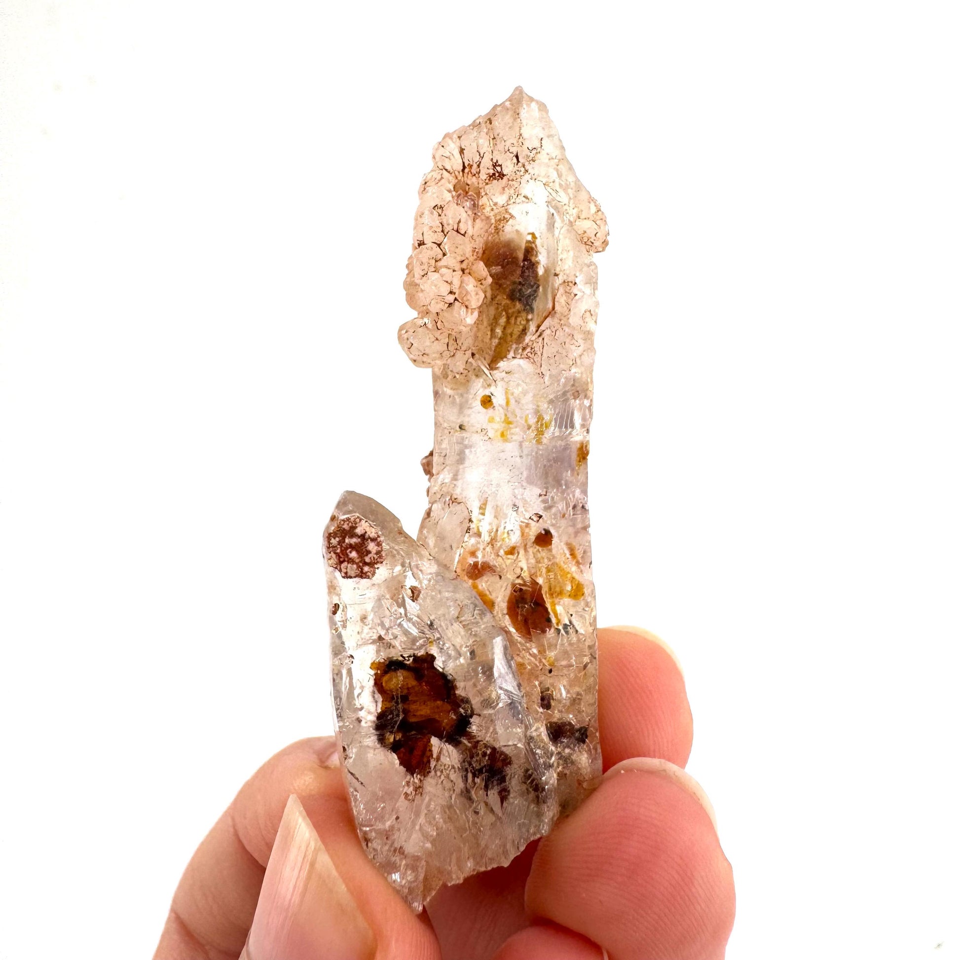 Firefly Petroleum Quartz | UV reactive crystal, fluorescent mineral from Madagascar
